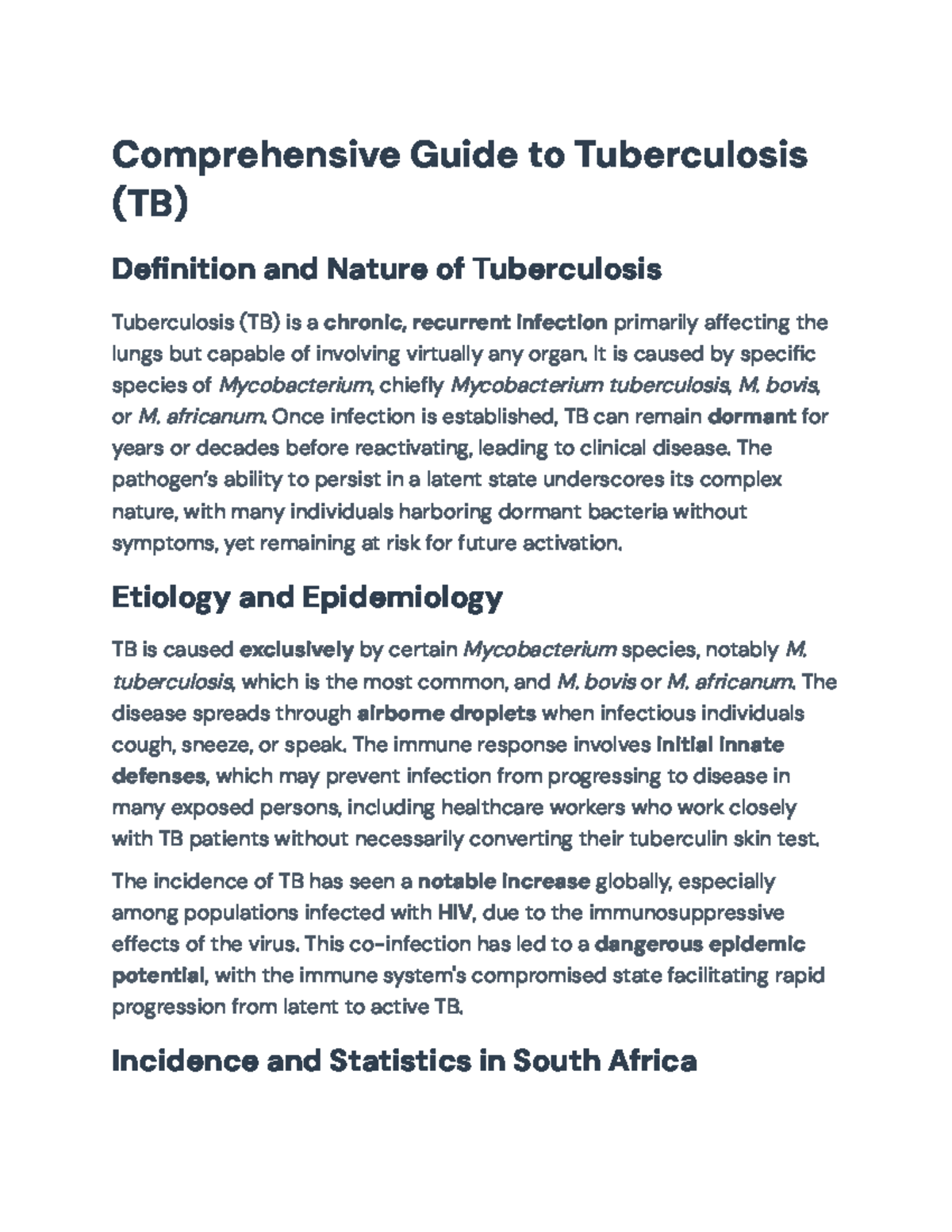 Comprehensive Overview of TB: Causes, Diagnosis, and Treatment Guide ...