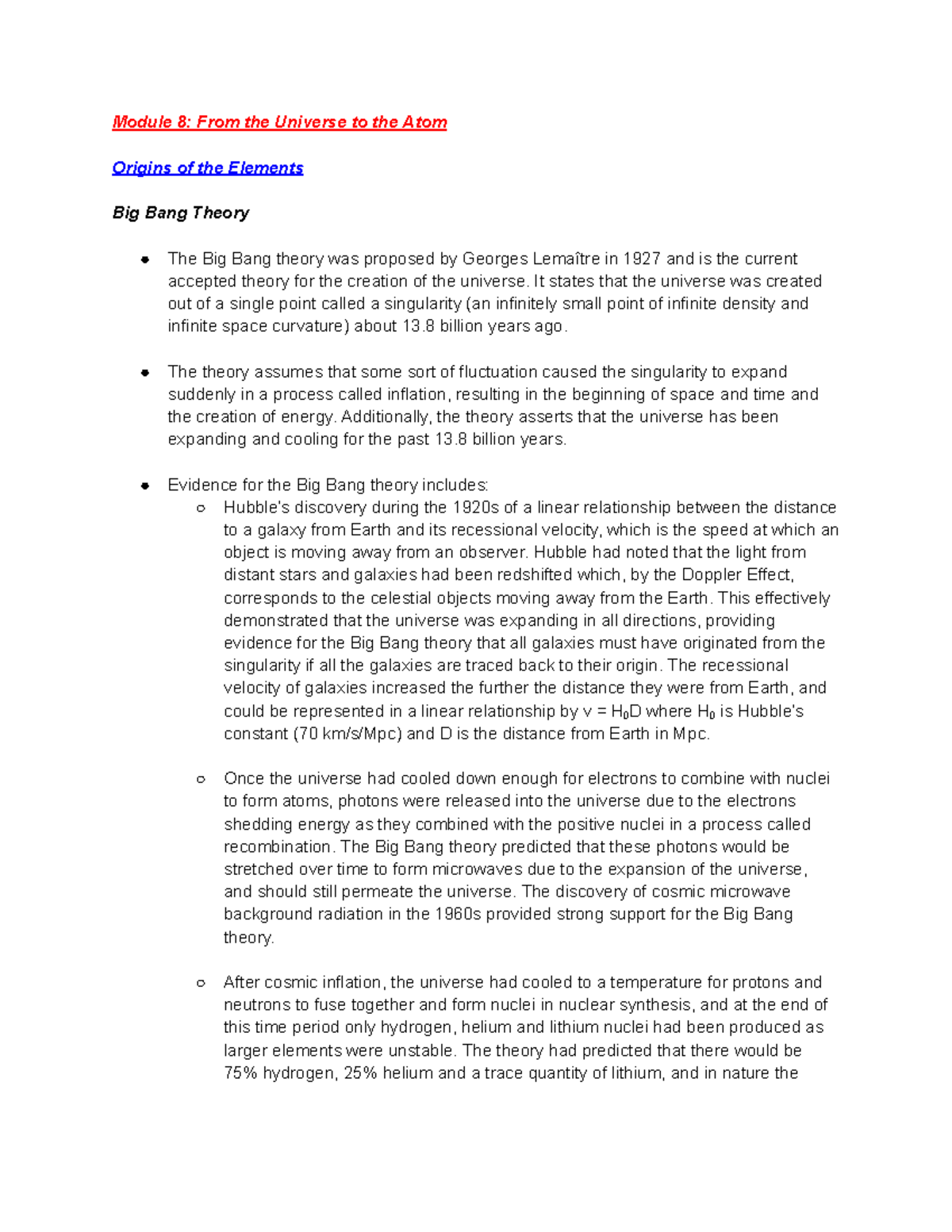 HSC Physics Module 8: Big Bang, Atomic Structure & Nuclear Reactions ...