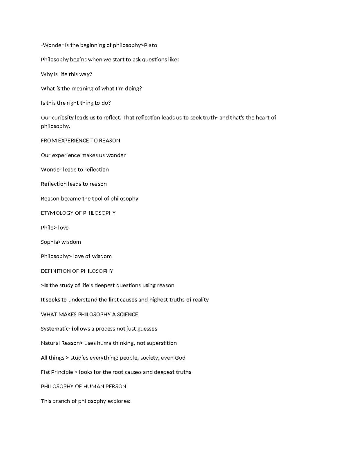 Philosophy - Lecture Notes: Exploring Questions of Existence and Reason ...
