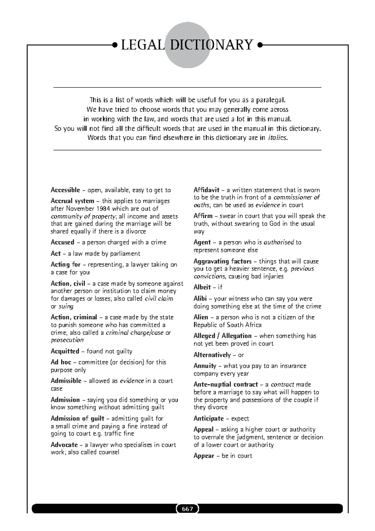 Legal Dictionary for Paralegals: Essential Legal Terms and Definitions ...
