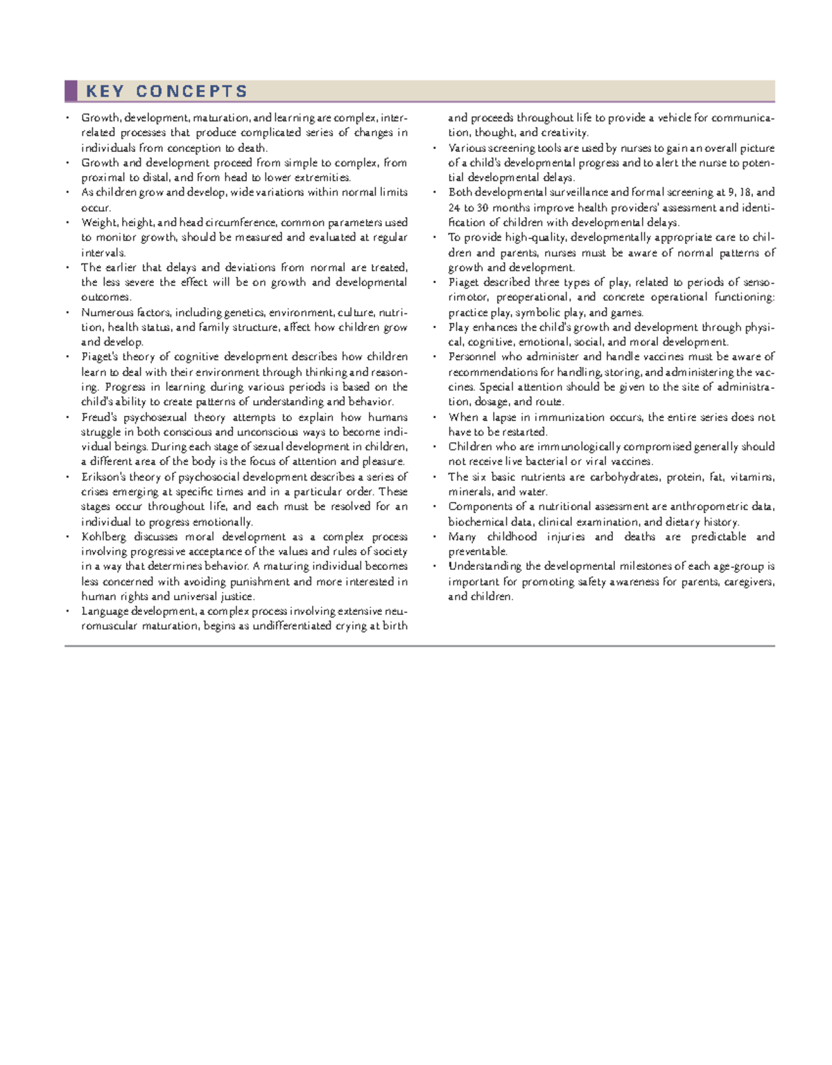 Chapter 005 - Key Concepts in Child Growth & Development - Studocu