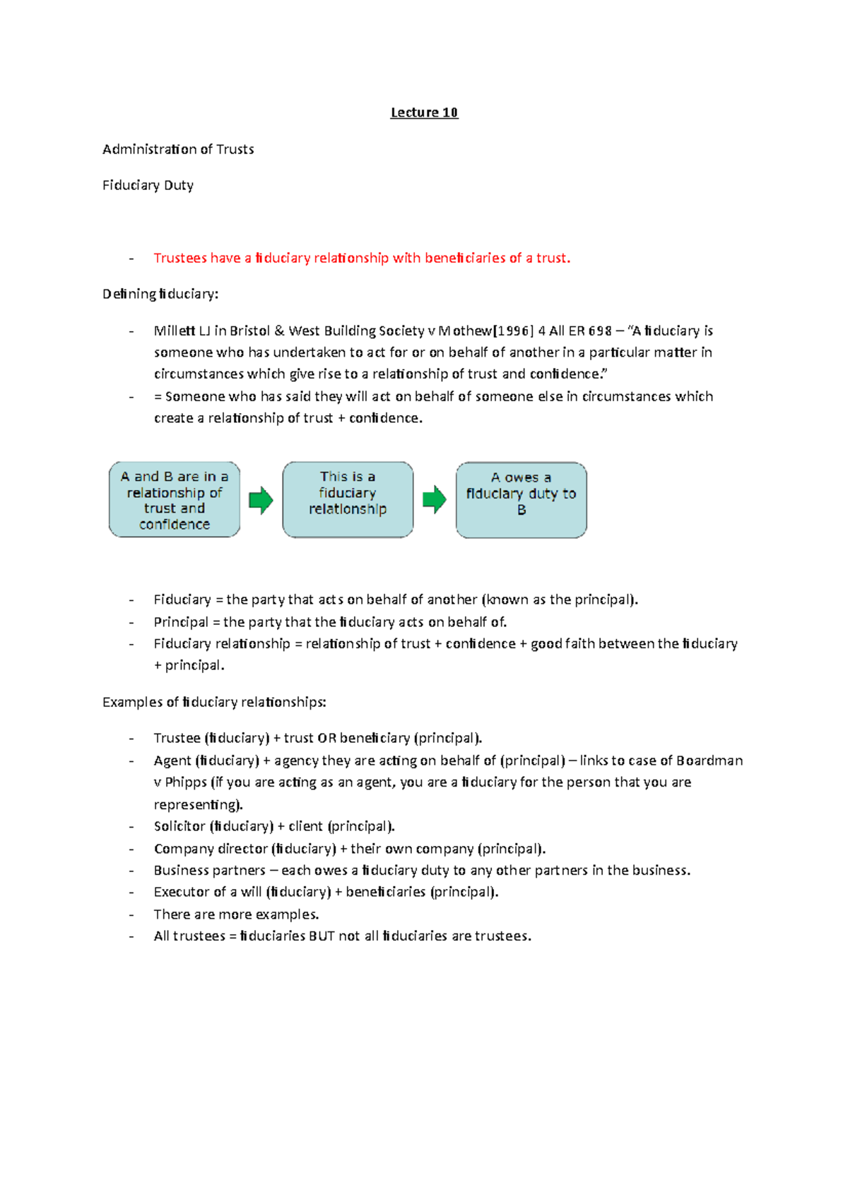 Lecture 10: Understanding Fiduciary Duties in Trust Administration ...