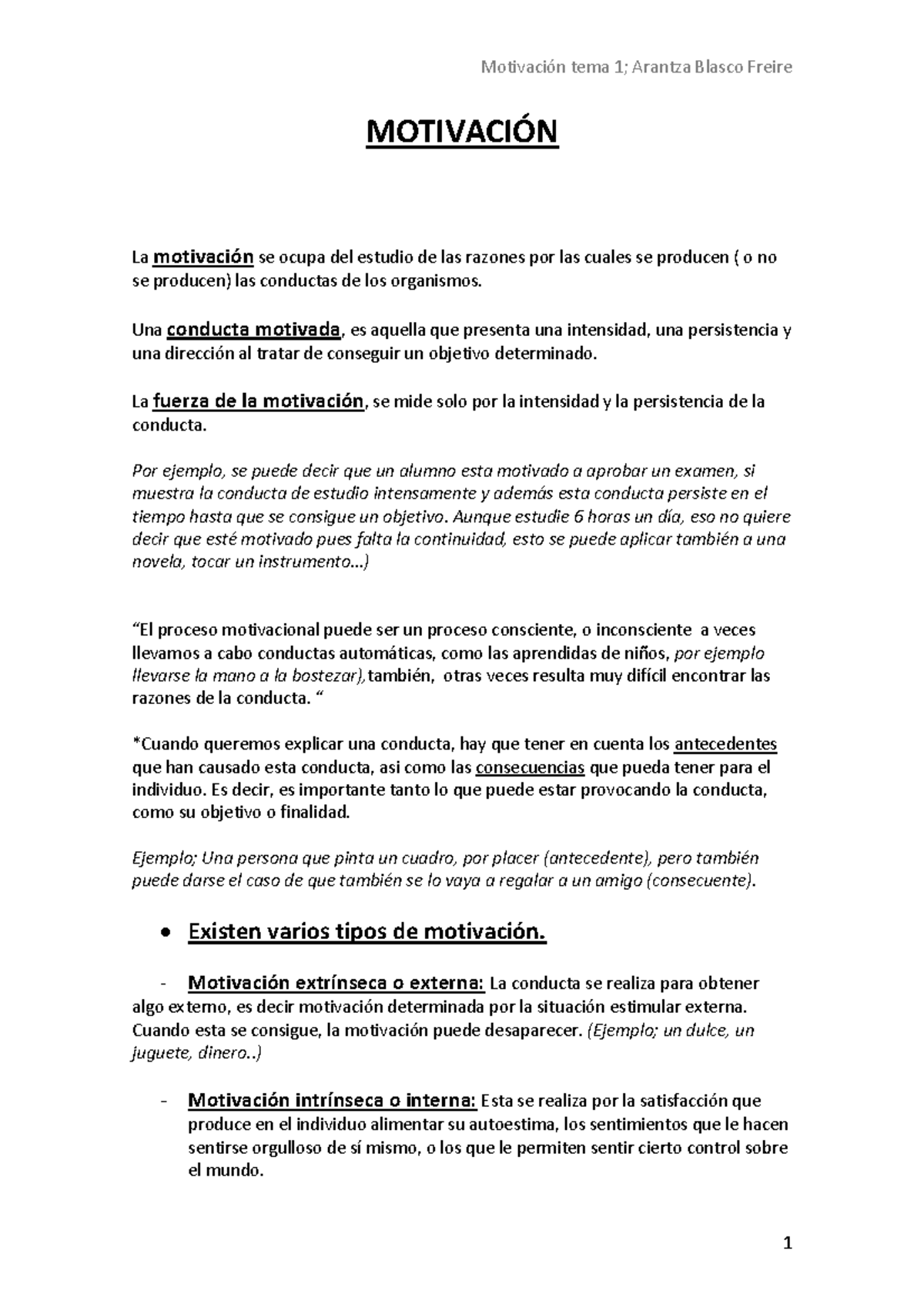 MotivacióN t1 - tema 1 de la asignatura motivación y emoción ...