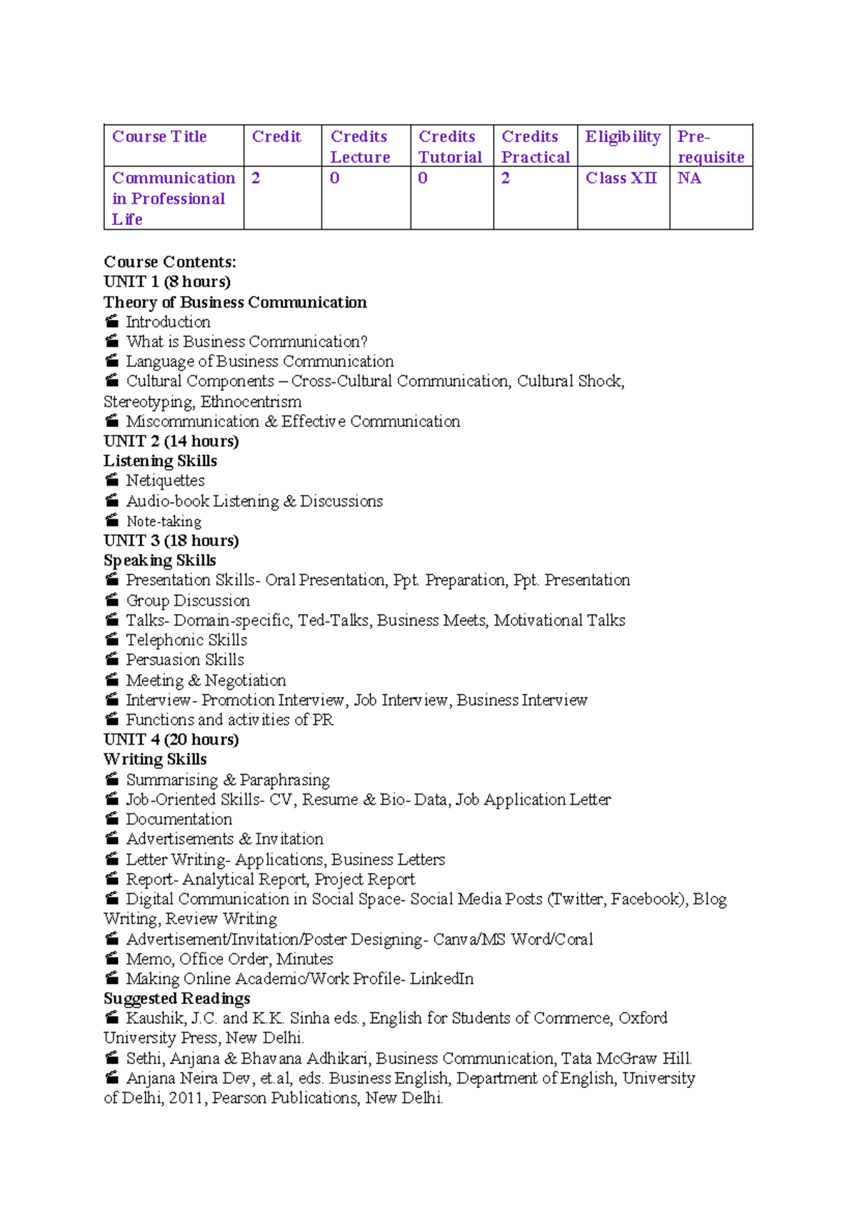 7acf998ecef7af88c996f5444839: Business Communication Lecture Notes ...