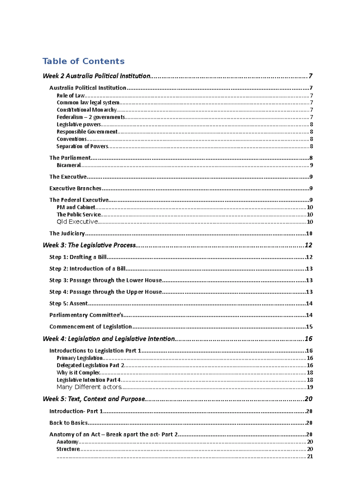 LLB107 Cheat Sheet - Key Concepts in Statutory Interpretation Summary ...
