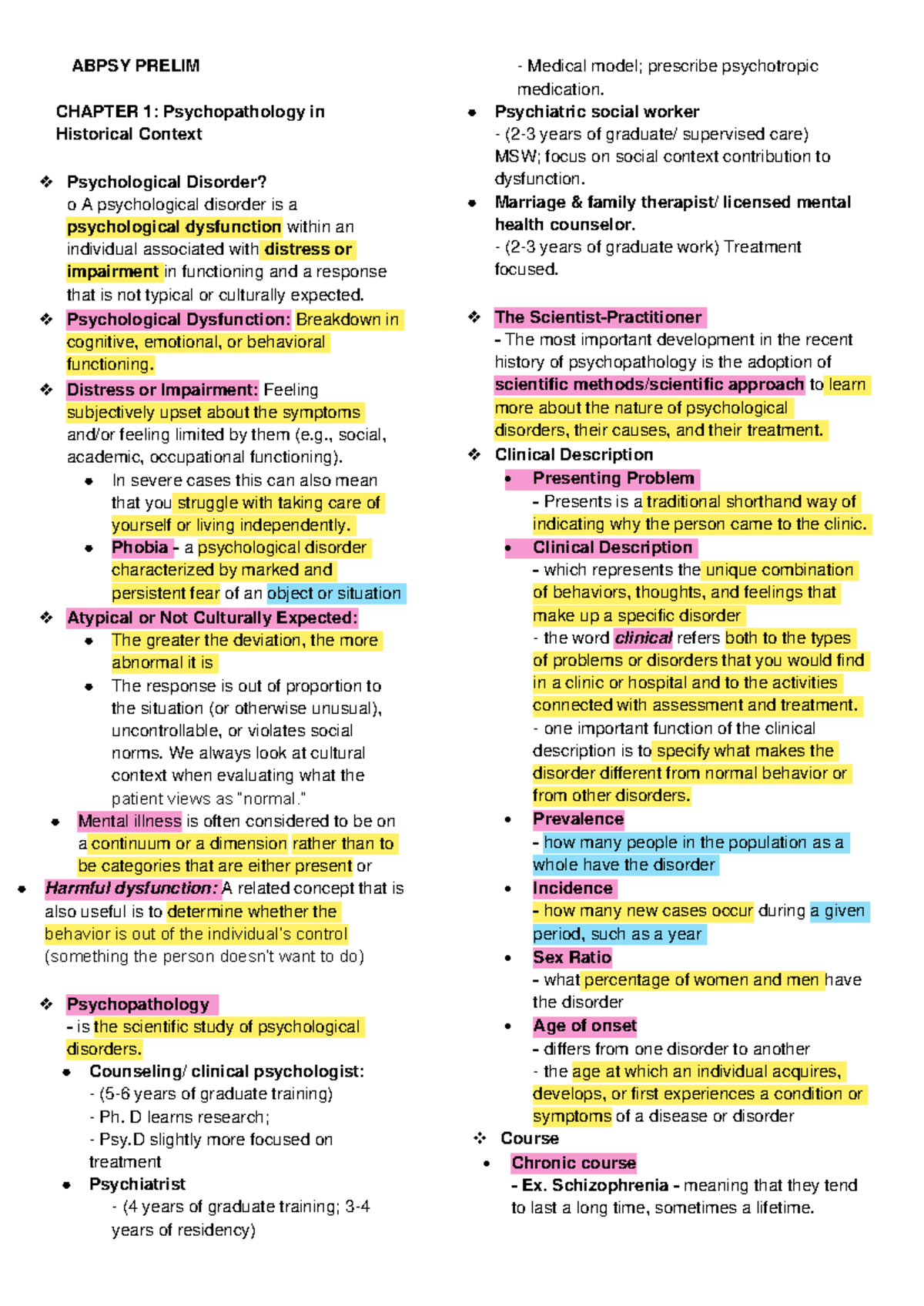 Untitled document - abpsy week 1 - 5 - ABPSY PRELIM CHAPTER 1 ...