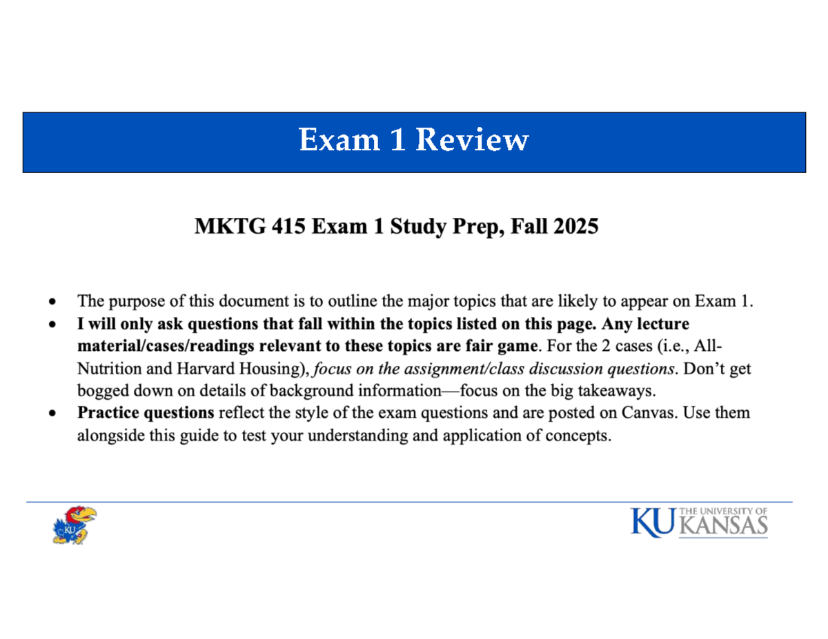 MKTG 101: Exam 1 Review on Marketing Research Process & Methods - Studocu