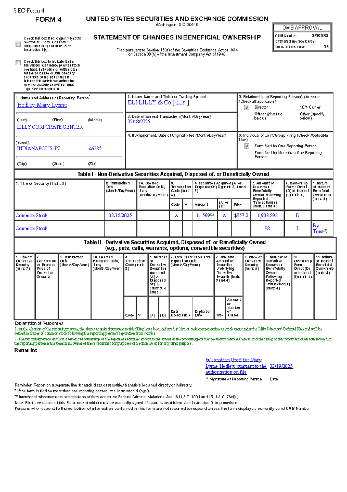 0000059478-25-000073 - SEC Form 4 FORM 4 UNITED STATES SECURITIES AND ...