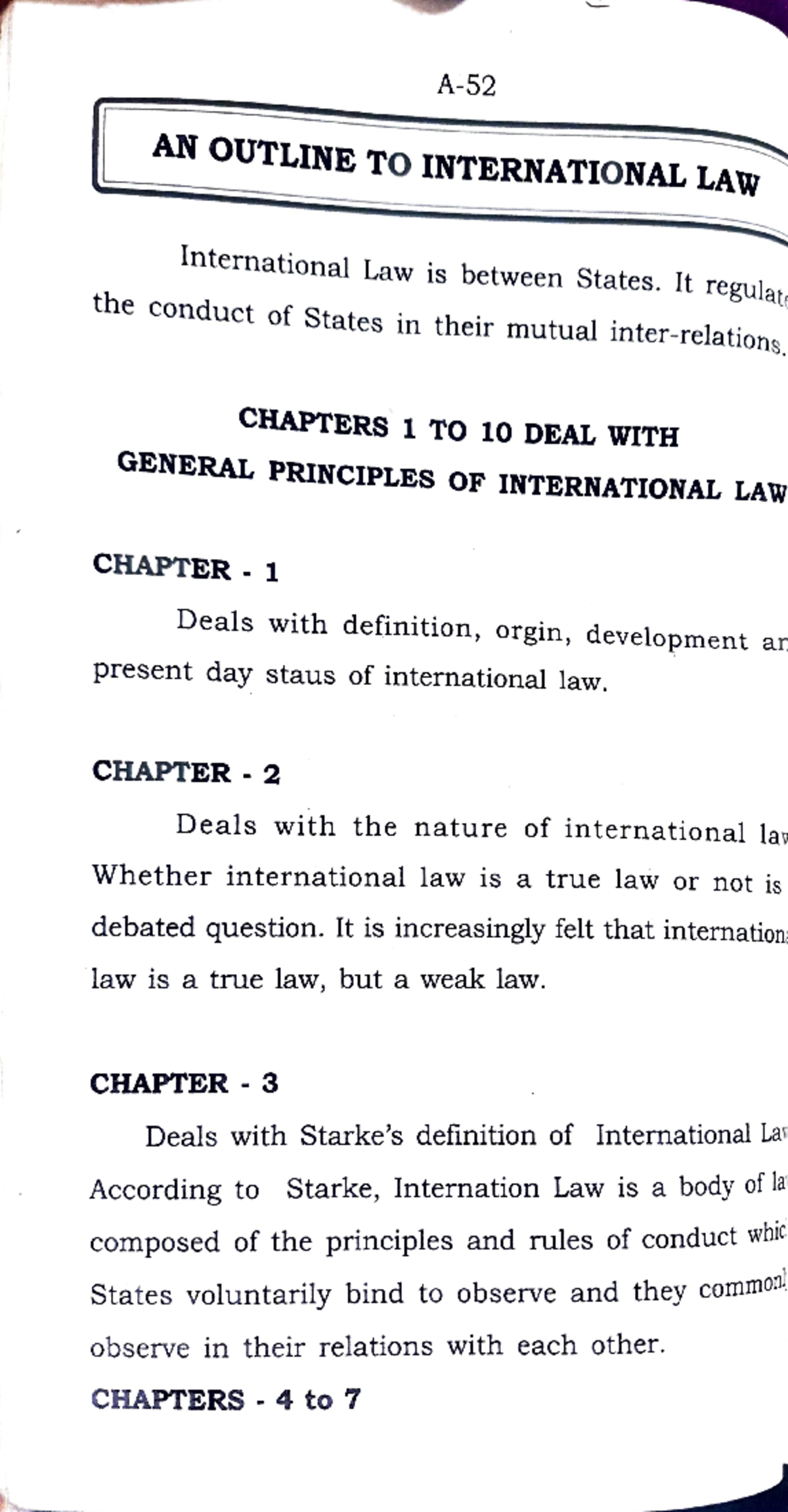Public international law notes - AN OUTLINE TO INTERNATIONAL LAW ...