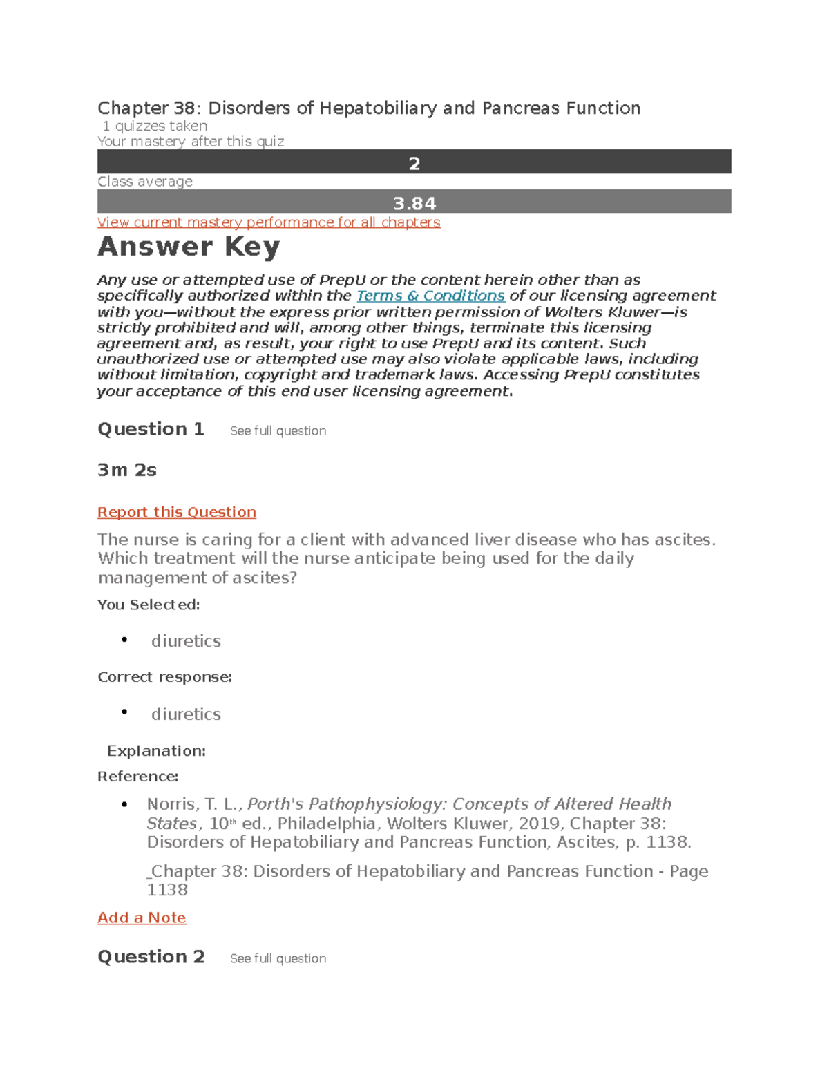 Chapter 38 Review: Disorders of Hepatobiliary and Pancreas Function ...
