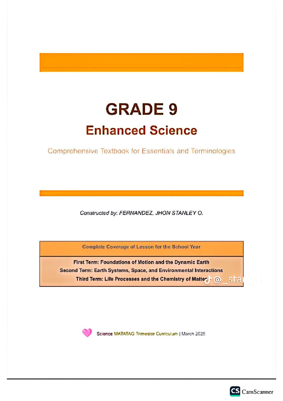 Grade 9 Enhanced Science: Comprehensive Textbook for Trimester ...