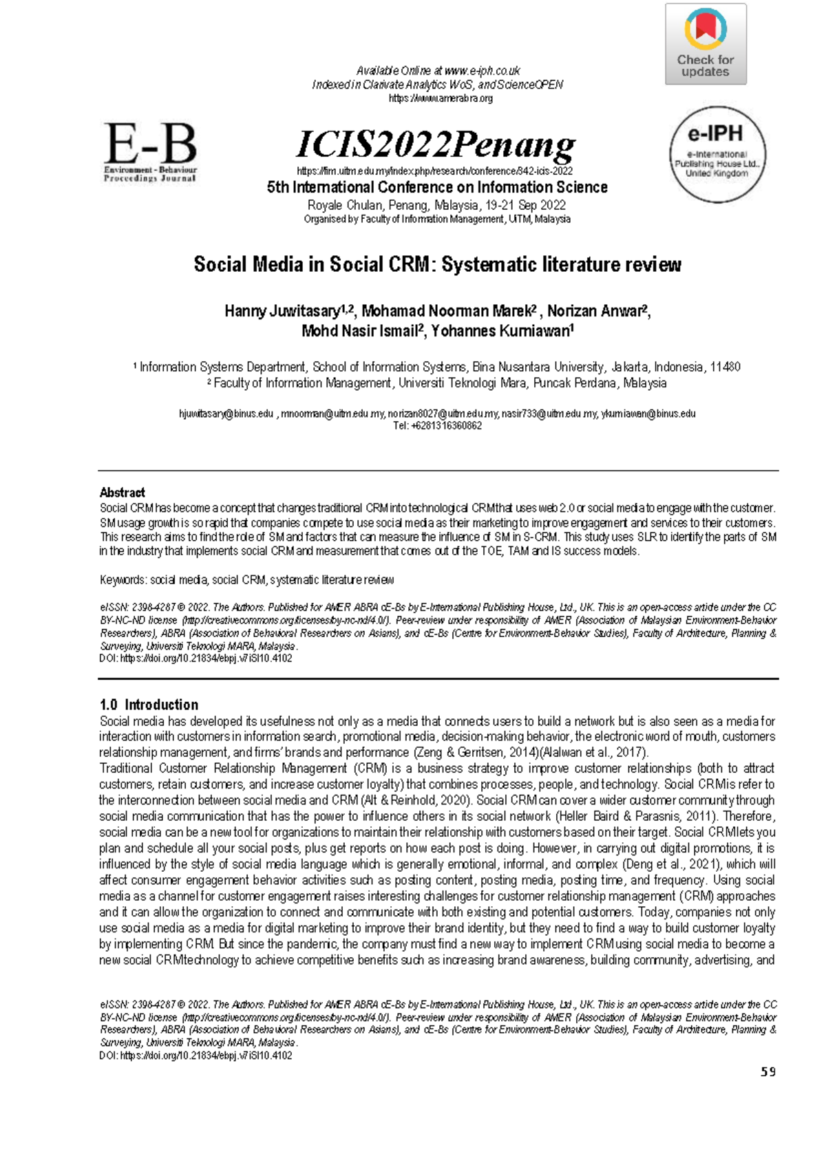 Social Media's Impact on S-CRM: A Systematic Literature Review - Studocu