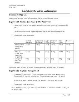 BSC 108 Lab 4: Enzyme Activity - pH and Temperature Analysis - Studocu