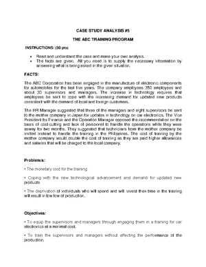THE NEW Human Resource Manager - CASE STUDY ANALYSIS THE NEW HUMAN ...