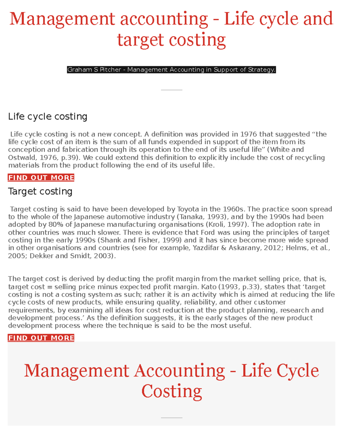 8 - 2021-09-01 Life Cylce Costing and Target Costing - Management ...