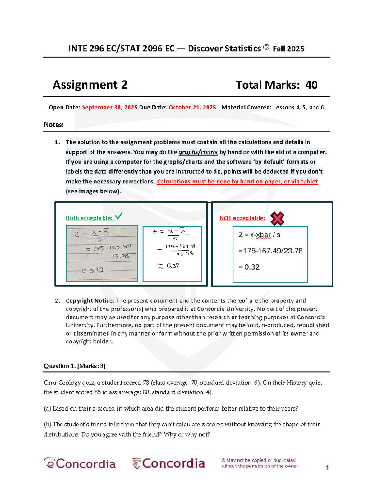 INTE 296 2096 EC Discover Statistics Fall 2025 Assignment 2 Guidelines ...