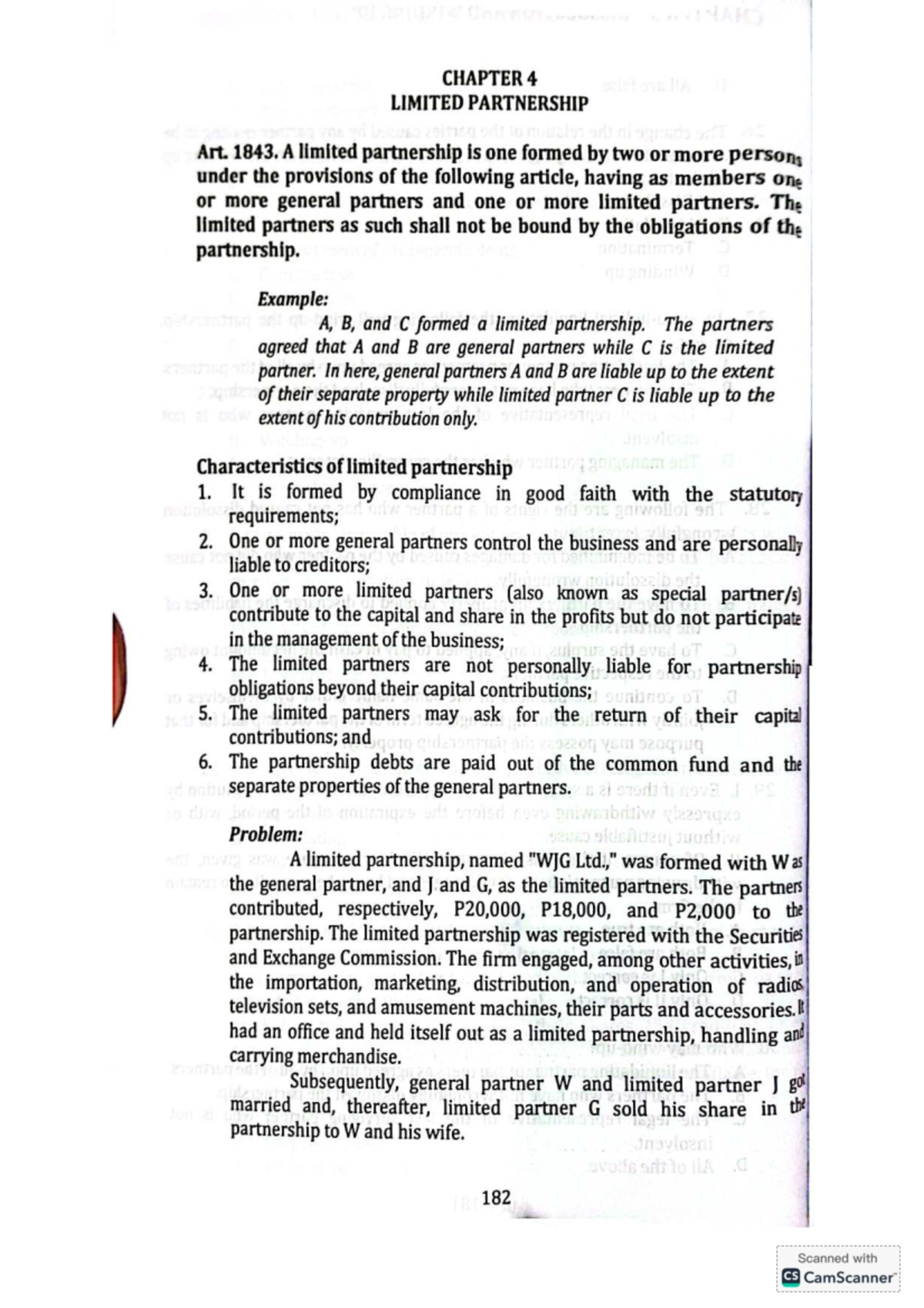 CHAPTER 4: LIMITED PARTNERSHIP - Key Concepts and Legal Provisions ...