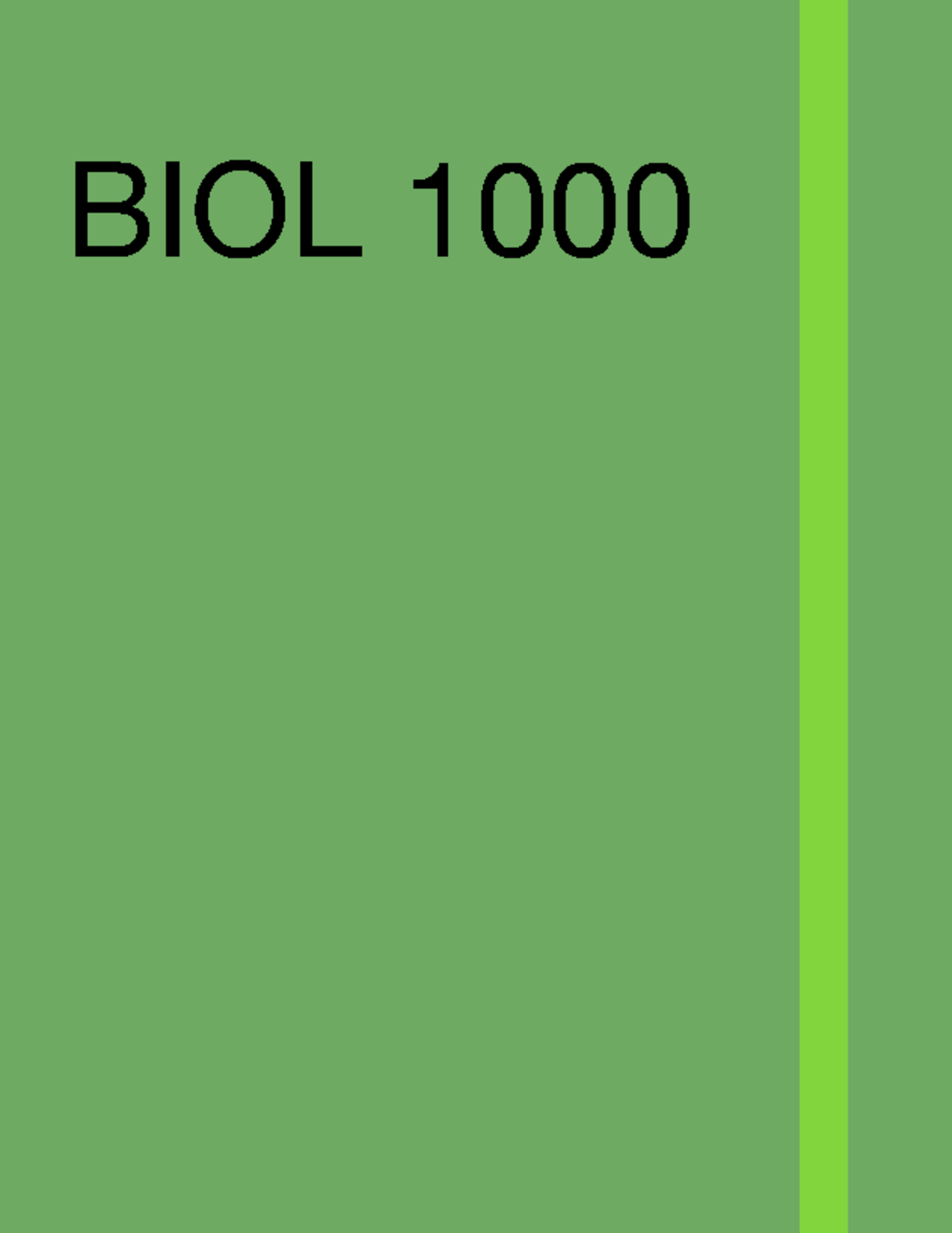 Notes on Evolution and Cell Biology - BIOL 1000 Winter 2023 - Studocu
