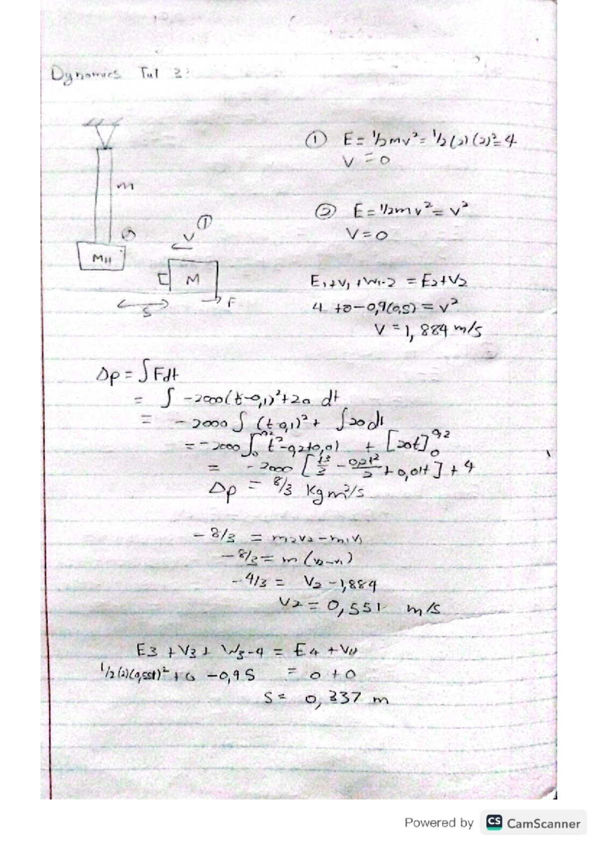 Dynamics Tutorial 3 - LIAV Course Notes - Studocu
