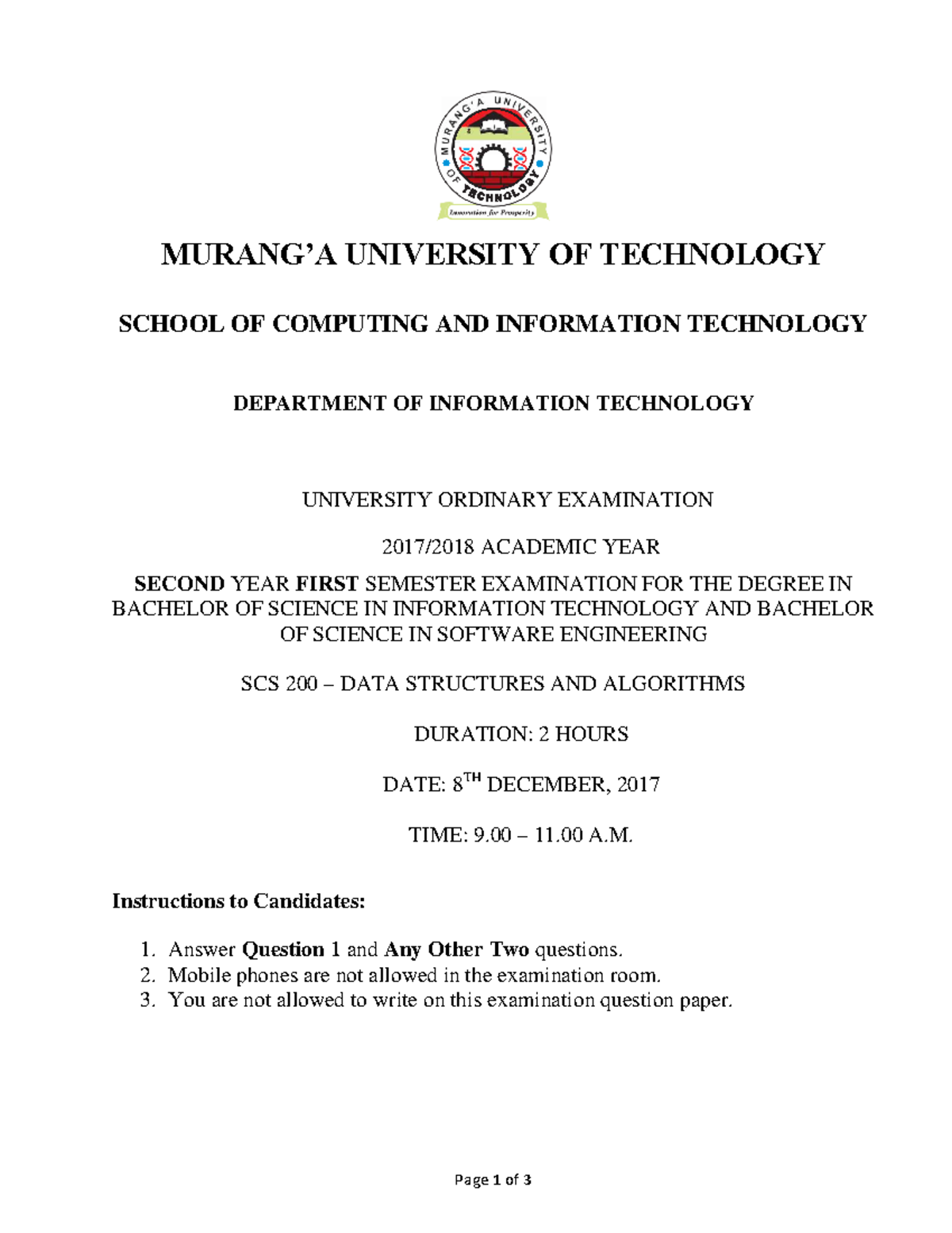 SCS 200 Final Exam: Data Structures and Algorithms Overview - Studocu