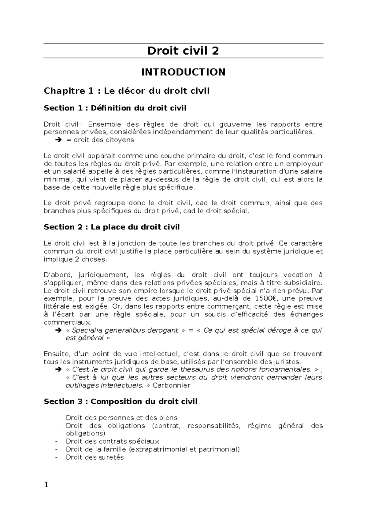 Droit civil 2 : Introduction au droit civil et ses concepts ...