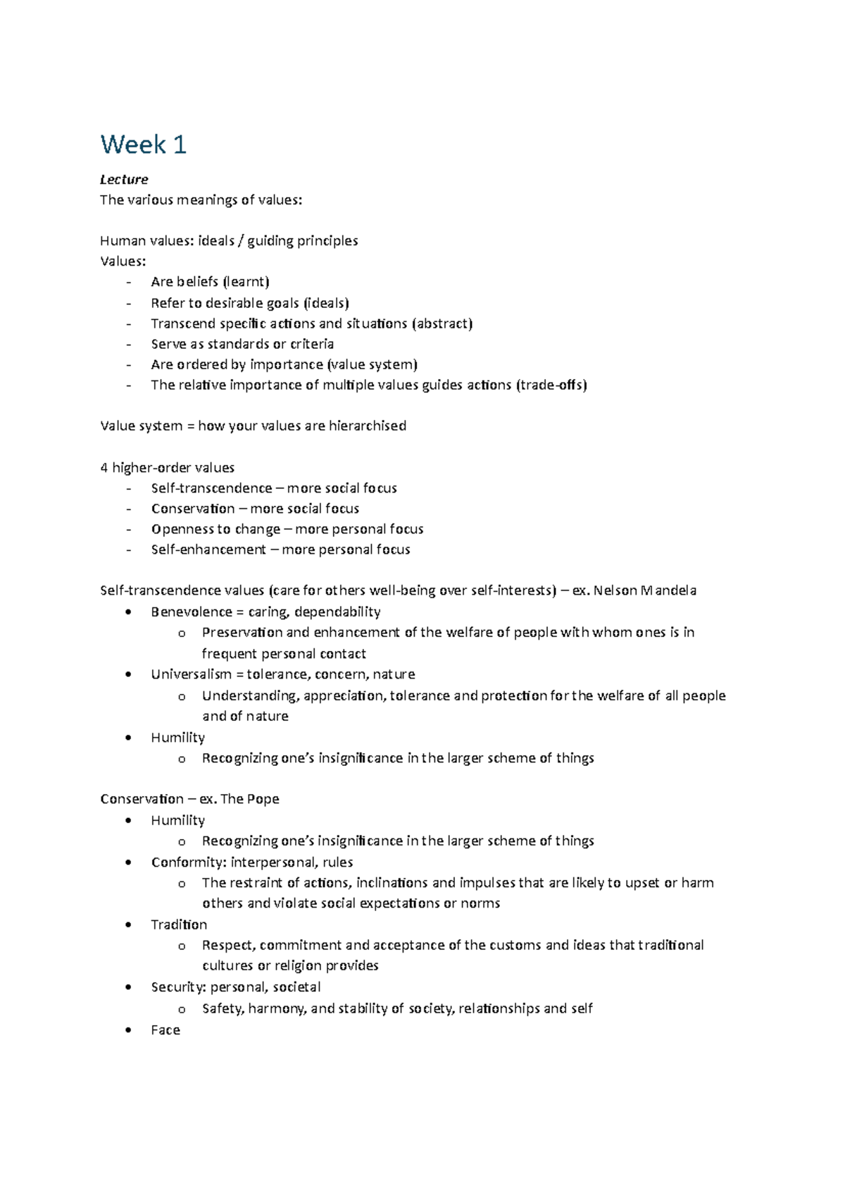 Understanding Human Values - Lecture Notes (Course Code: VALUE101 ...