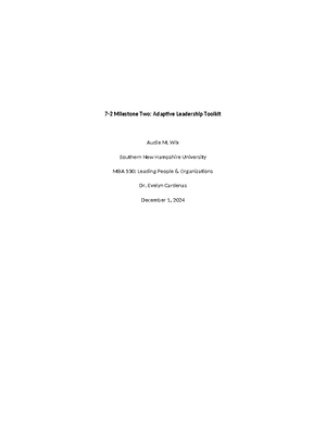 MBA 530 Module 6 2 Assignment - MBA 530 Module Six Assignment Personal ...