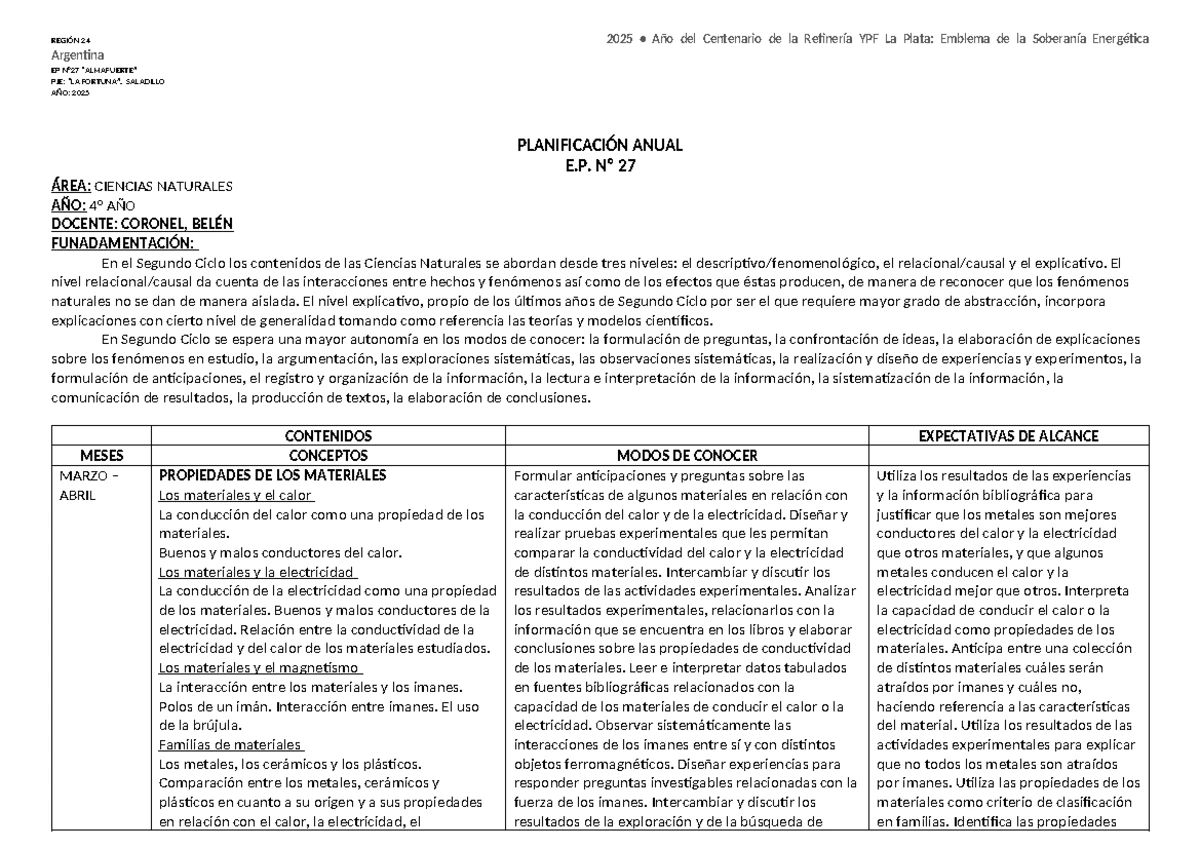 Secuencia Didáctica de Ciencias Naturales - Escuela 243 - 3º Grado ...
