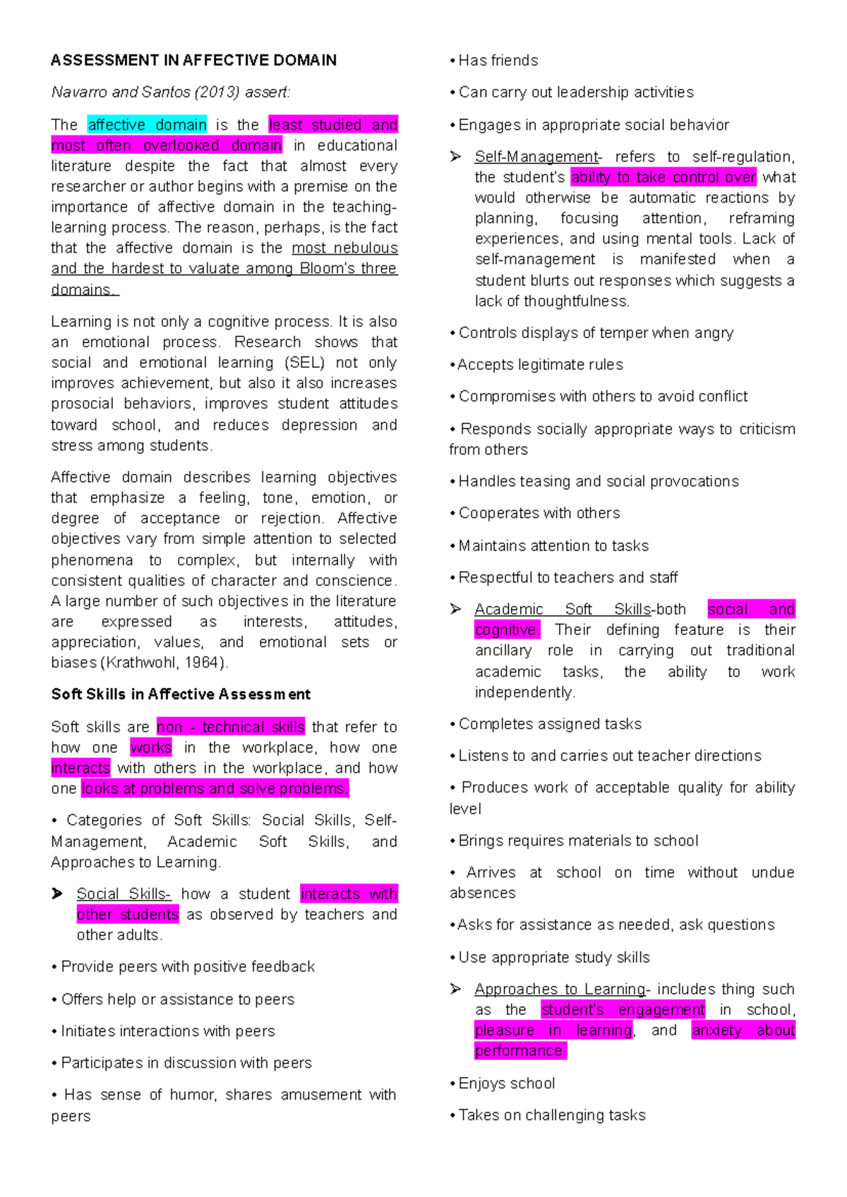 Affective Domain Assessment: Understanding Soft Skills in Education ...