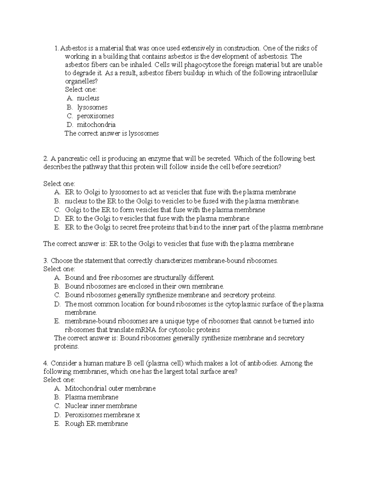 Cell Biology Study Guide: BIOL 2021 Exam Review - Studocu