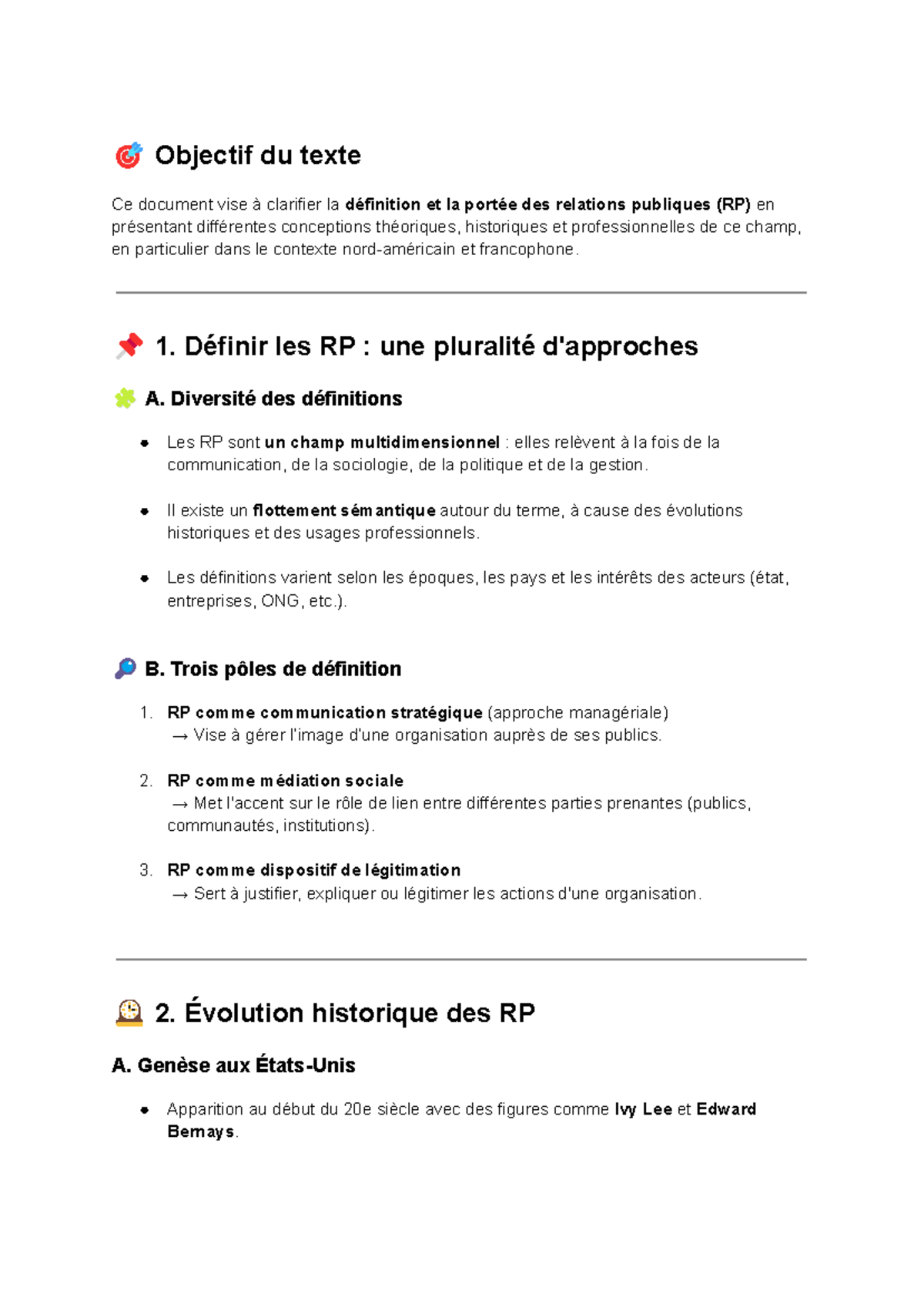 Fiche de Révision : RP et leurs Conceptions Théoriques et Historiques ...