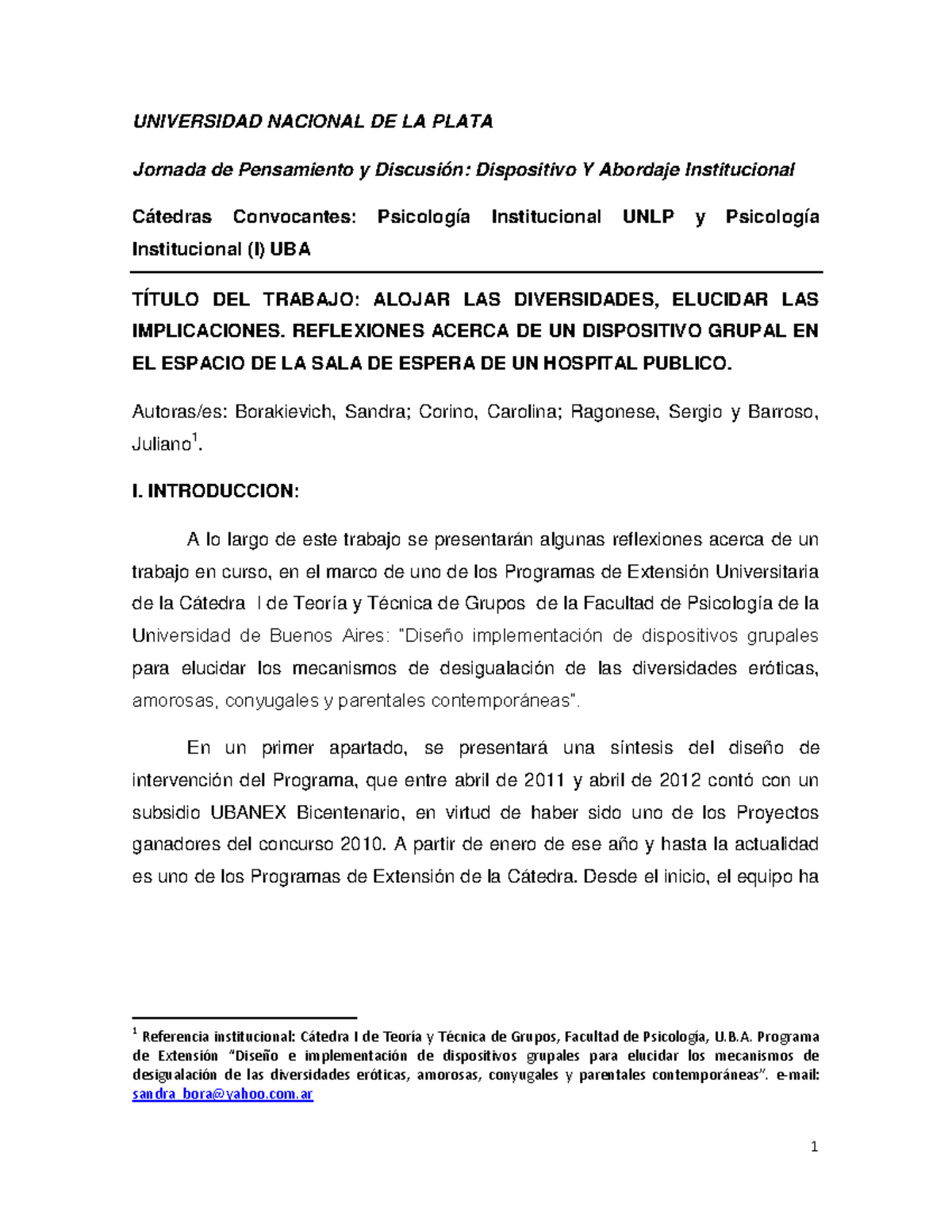 Reflexiones sobre Diversidades en el Espacio de Espera: UNLP-IUBA - Studocu