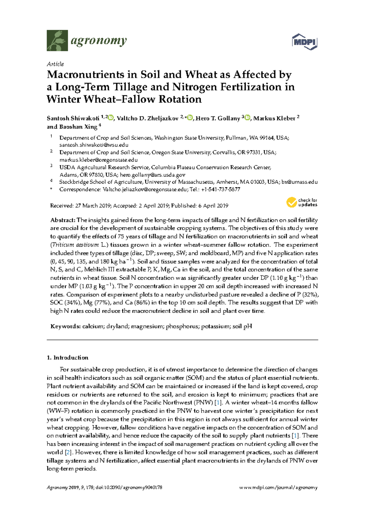 Agronomy-09-00178 - Effects of Tillage and Nitrogen on Macronutrients ...