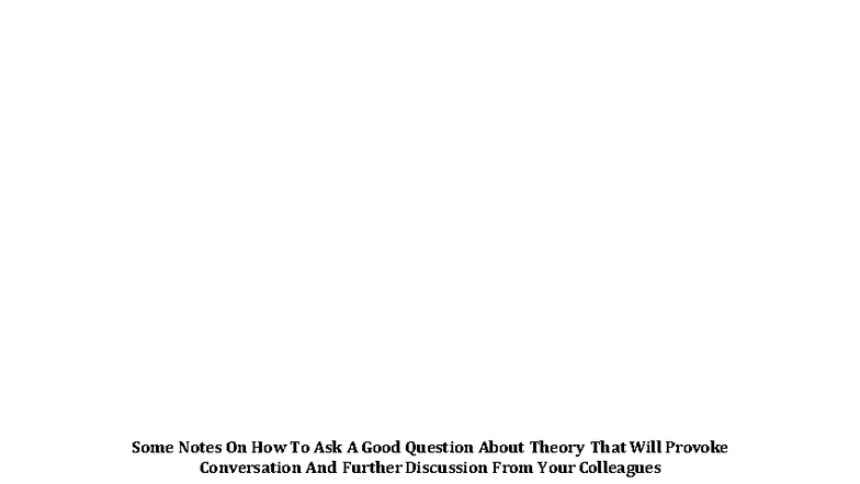 Effective Strategies for Formulating Provocative Discussion Questions ...