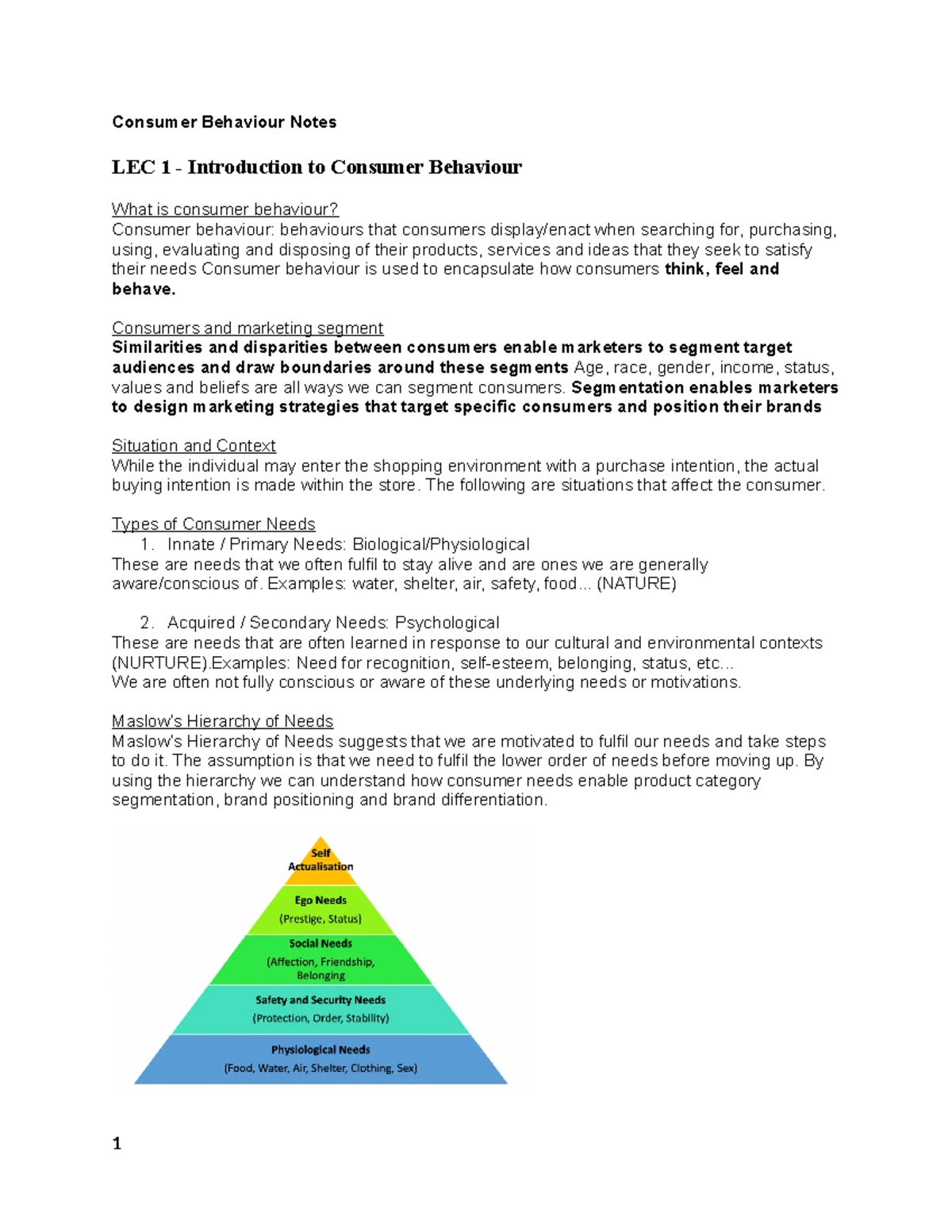MKTG2000 1 Consumer Behaviour Subject Guide 2021 - MKTG Consumer ...
