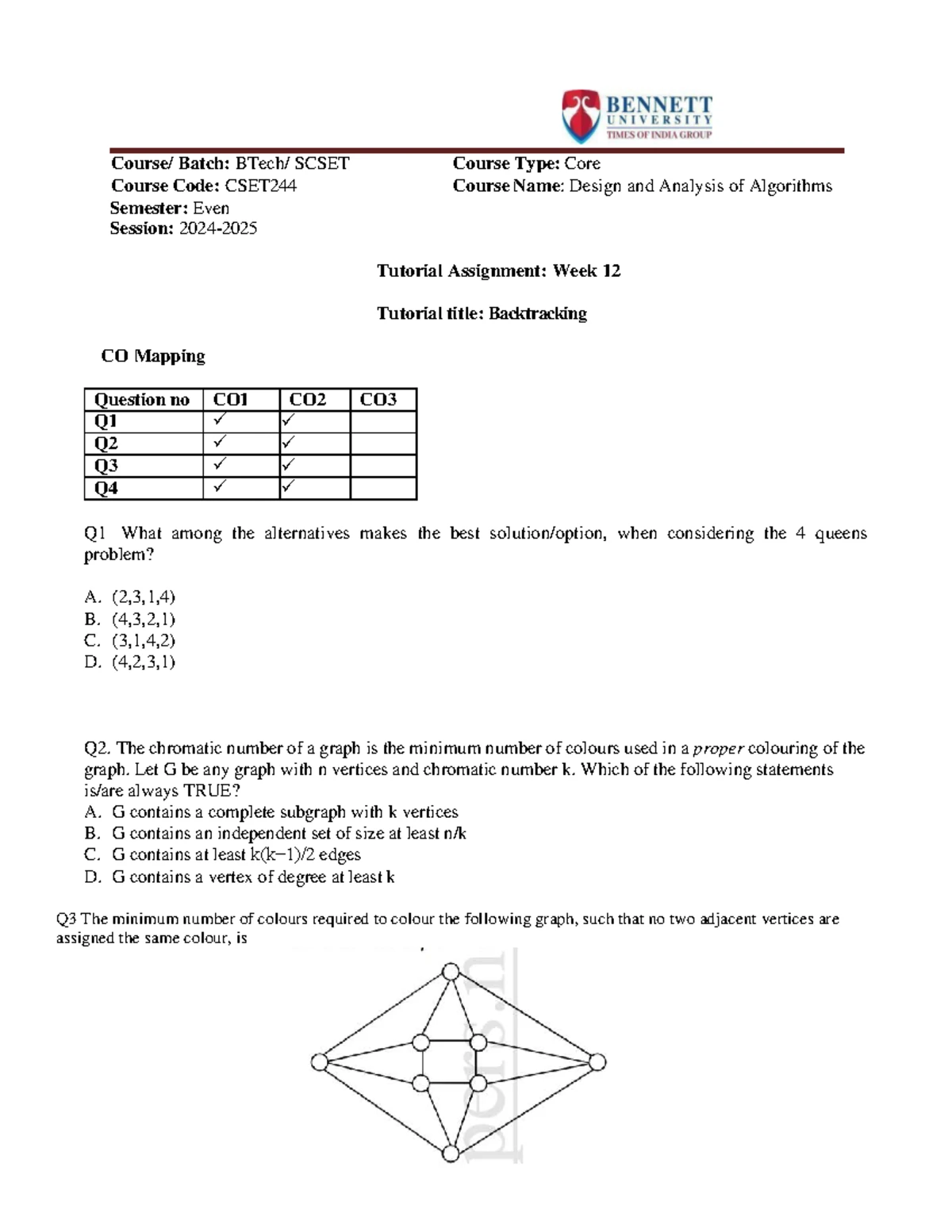 Tutorial 8 Dijkstra Algorithm Questions and Shortest Path Analysis ...