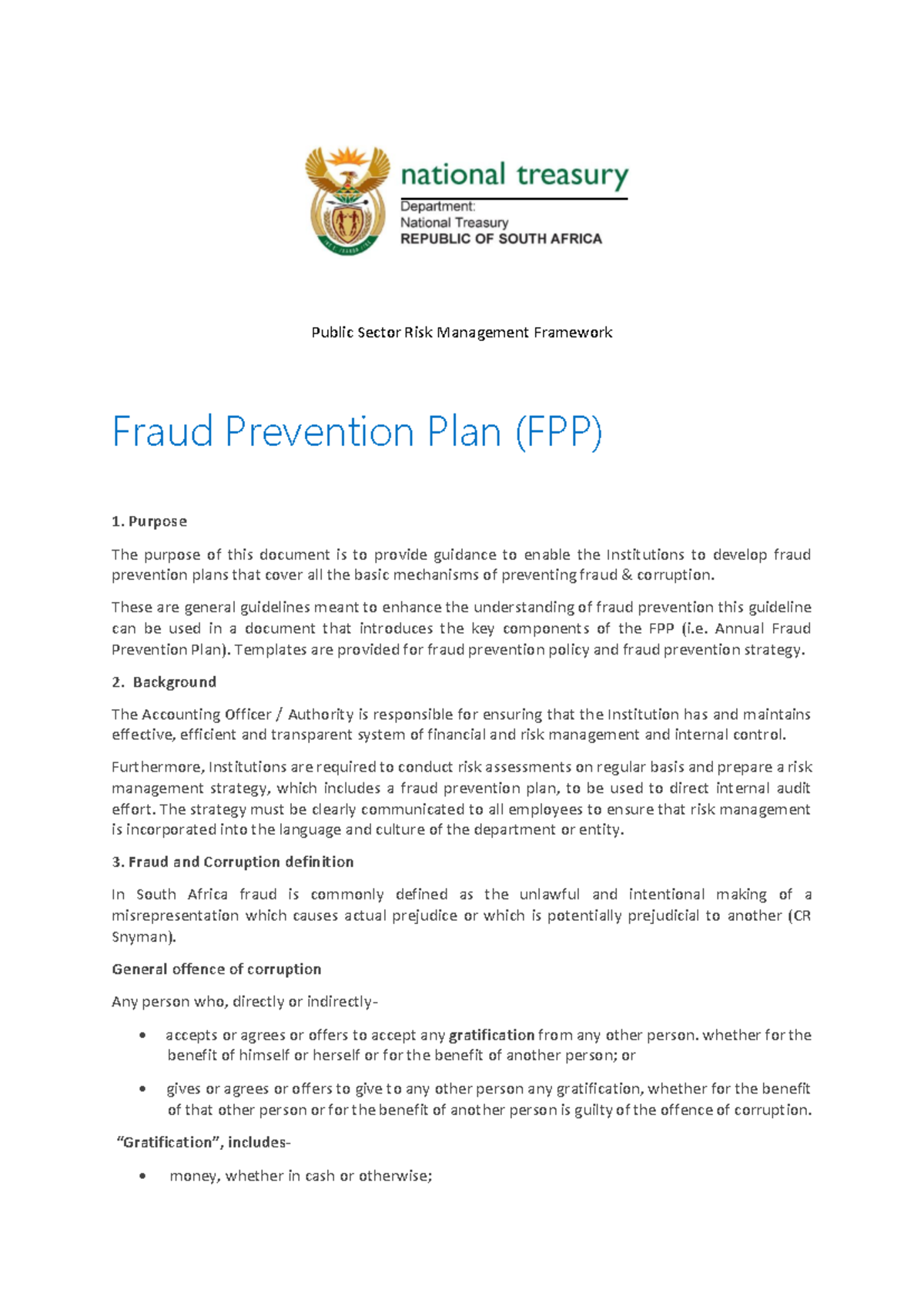 Developing a Comprehensive Fraud Prevention Plan (FPP) - Studocu