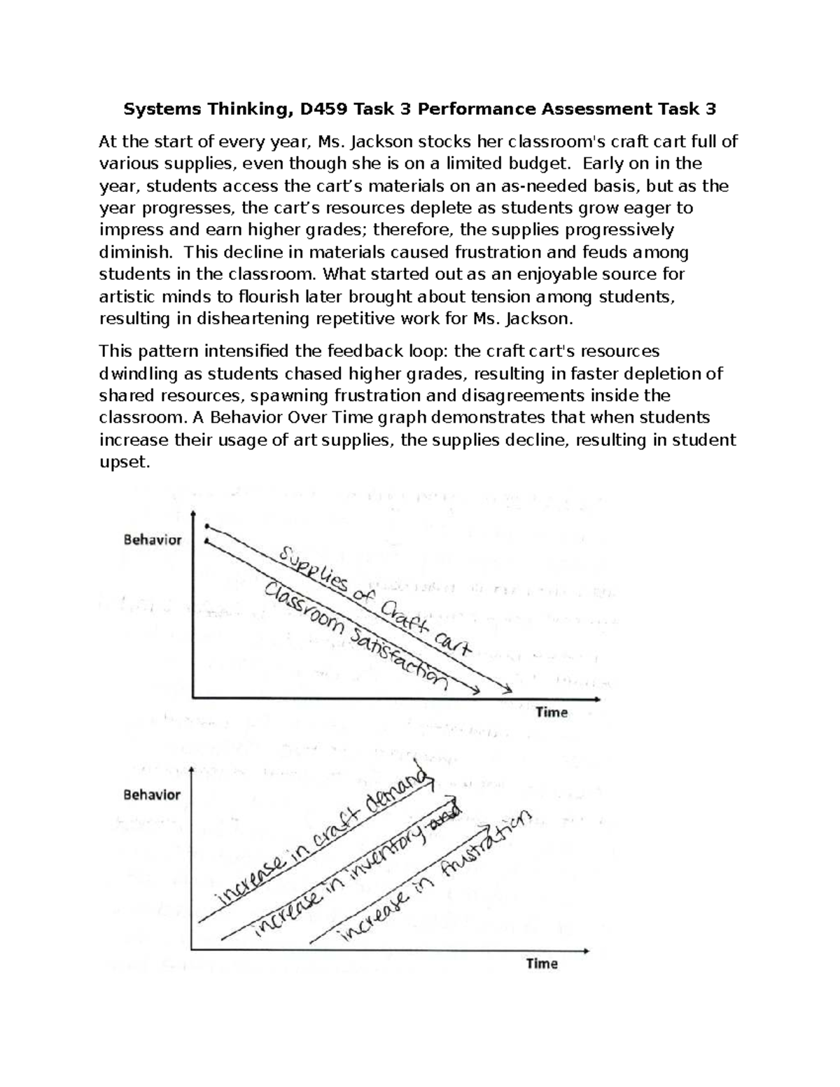 D459 Task 3 - Analyzing Resource Management in Classroom Supplies - Studocu