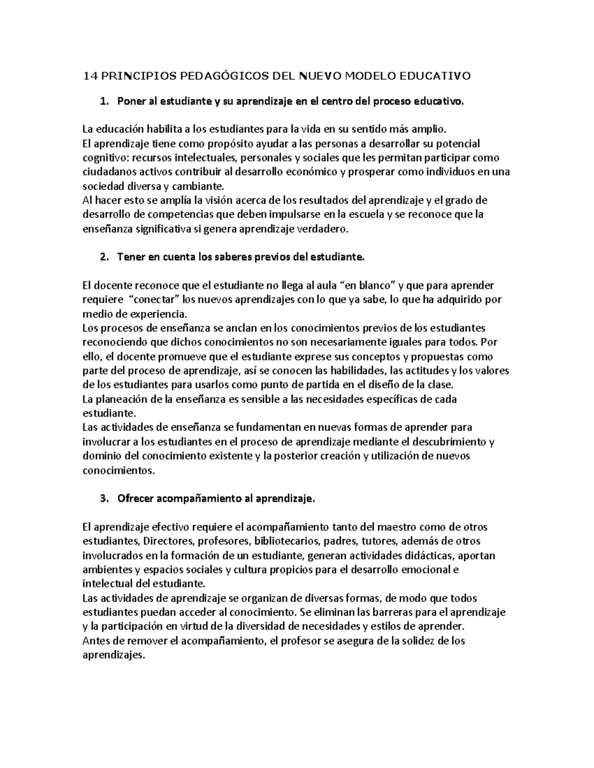 14 Principios Pedagógicos del Nuevo Modelo Educativo: Claves para el ...