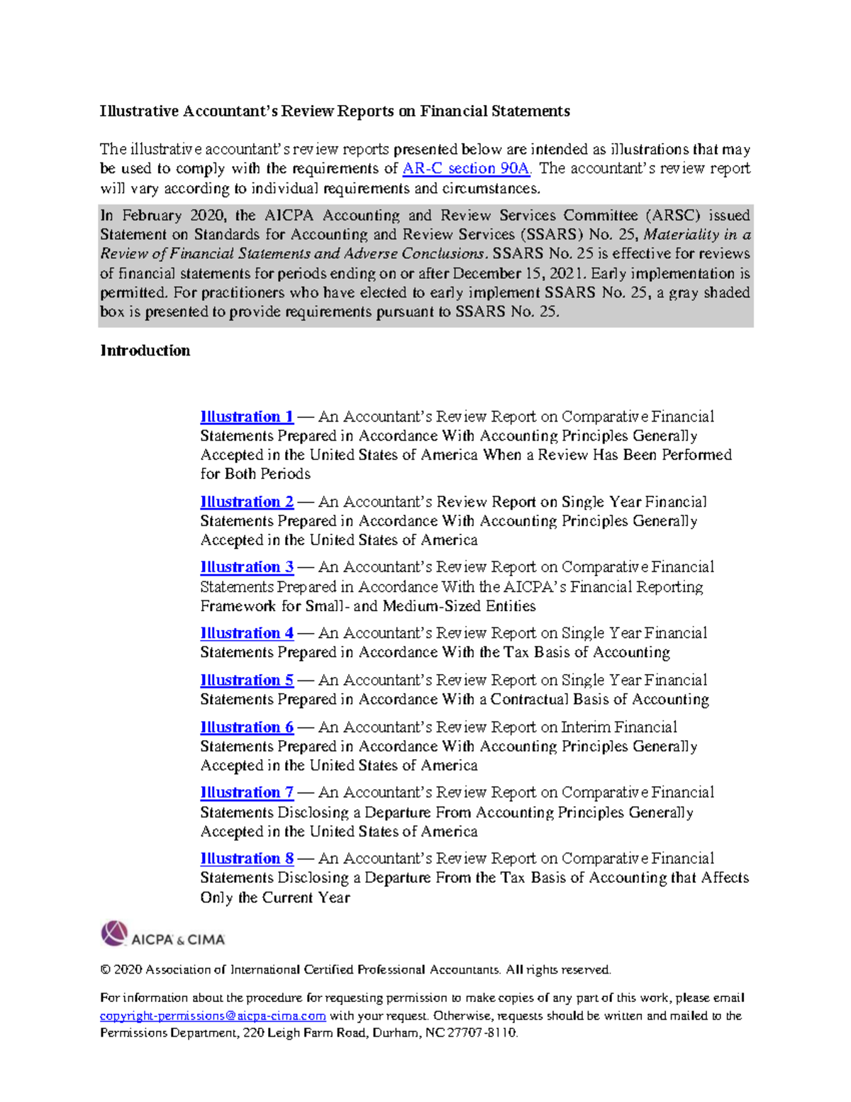 Illustrative Accountant's Review Reports - December 2020 - Studocu