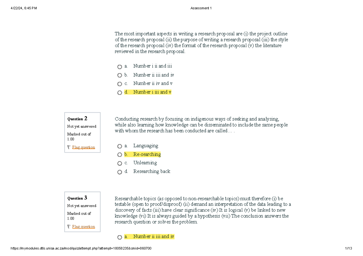 Research Proposal Insights: Assessment 1 Resubmit Guide - Studocu