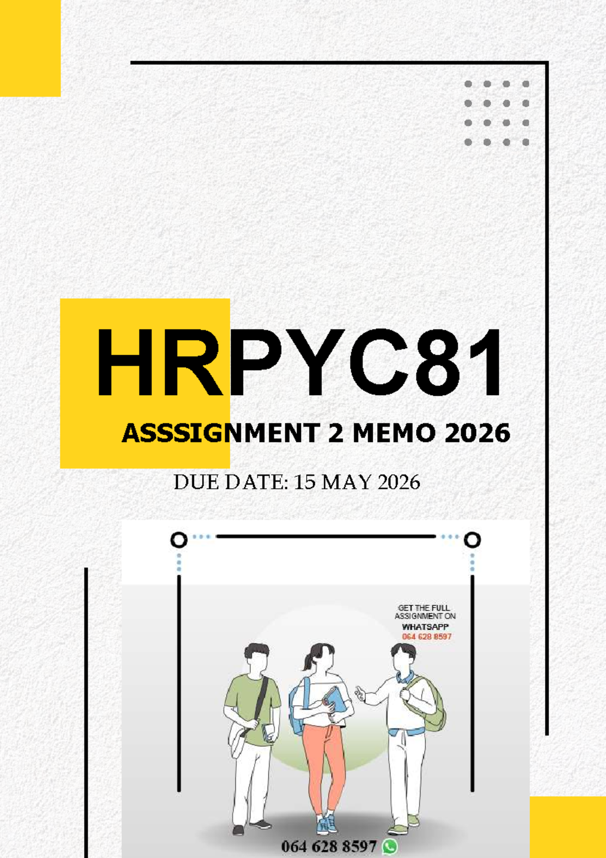 HRPYC81 2026 Assignment 2: Literature Review on FOMO - Studocu
