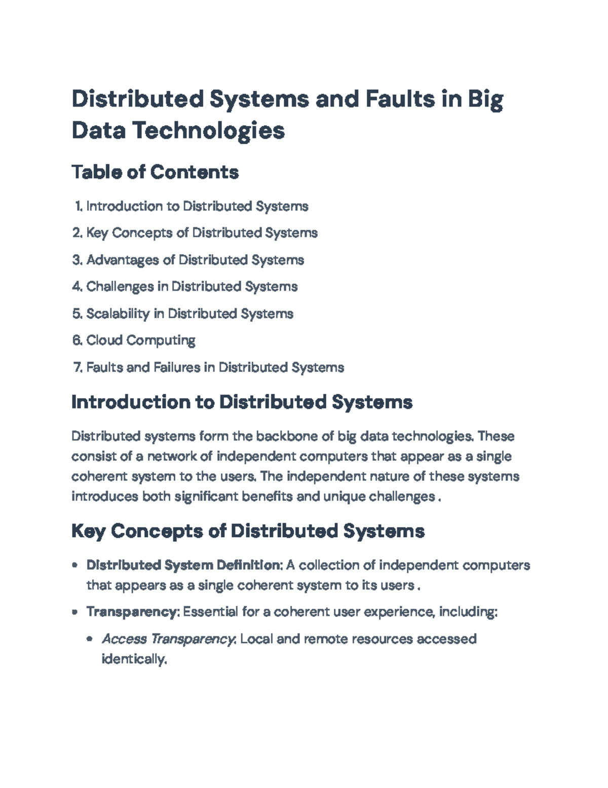 Distributed Systems and Fault Tolerance in Big Data Technologies ...