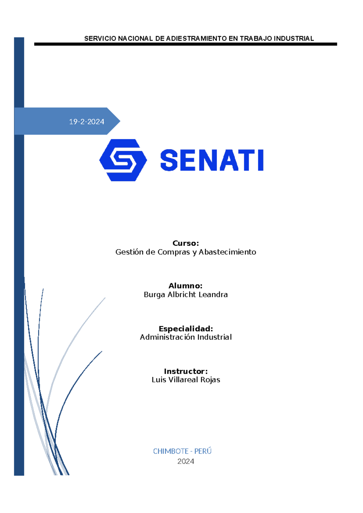 Entregable 01 - Plan de Trabajo en Gestión de Compras SENATI - Studocu
