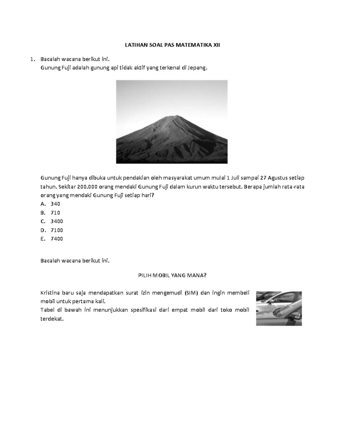Basic Statistics Exercises for Mathematics XII: Practice Questions ...