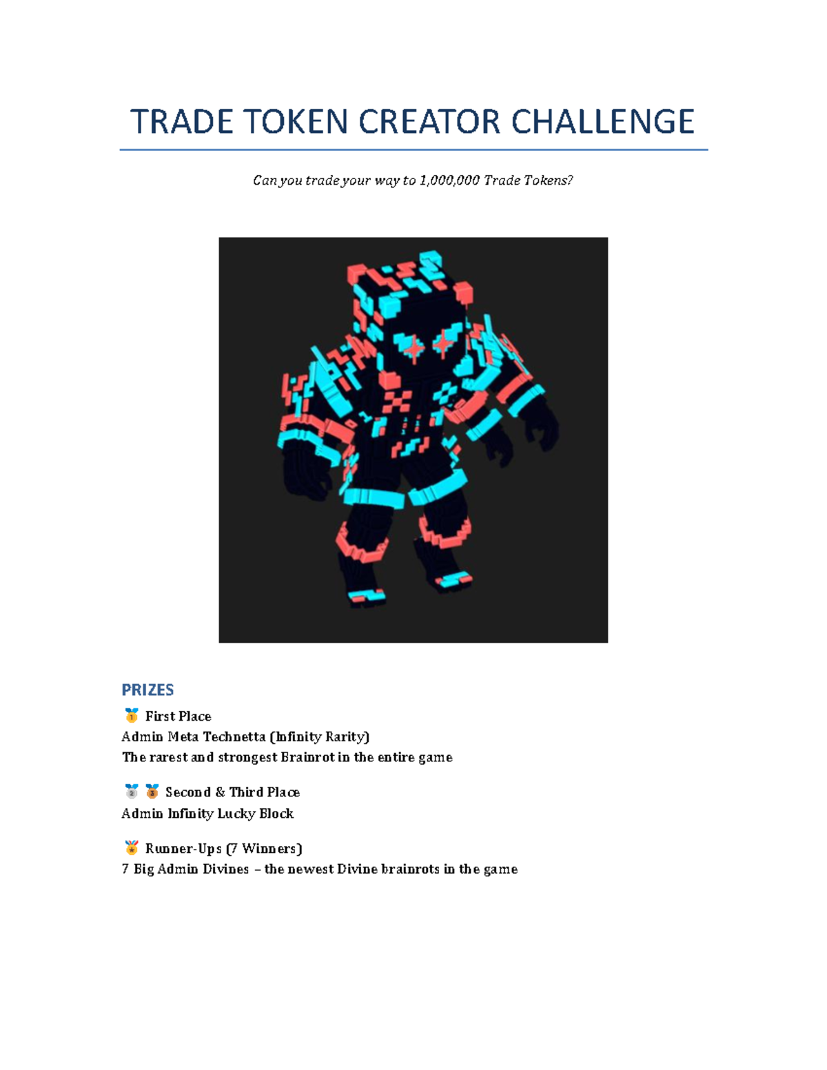 TRADE TOKEN CREATOR CHALLENGE: How to Win Trade Tokens - Studocu