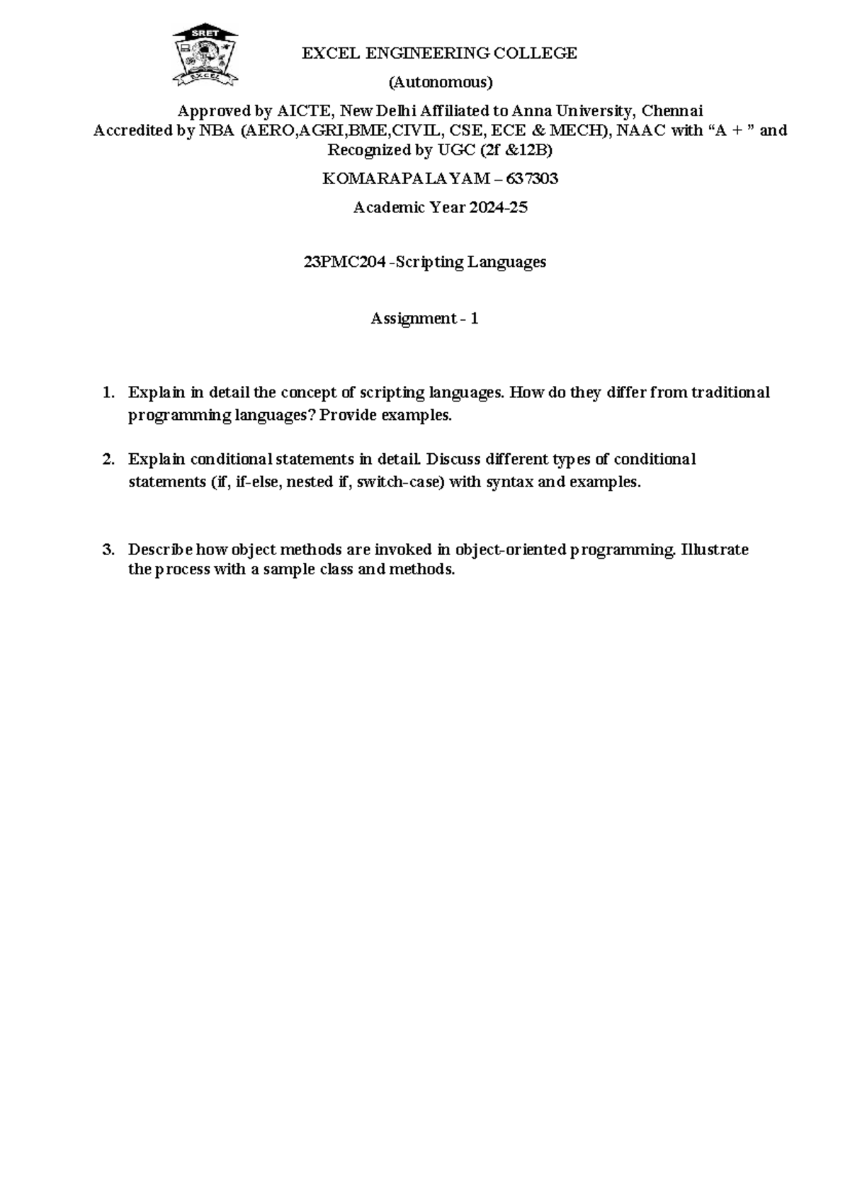23PMC204 Languages Assignment: Scripting Languages & JavaScript Events ...