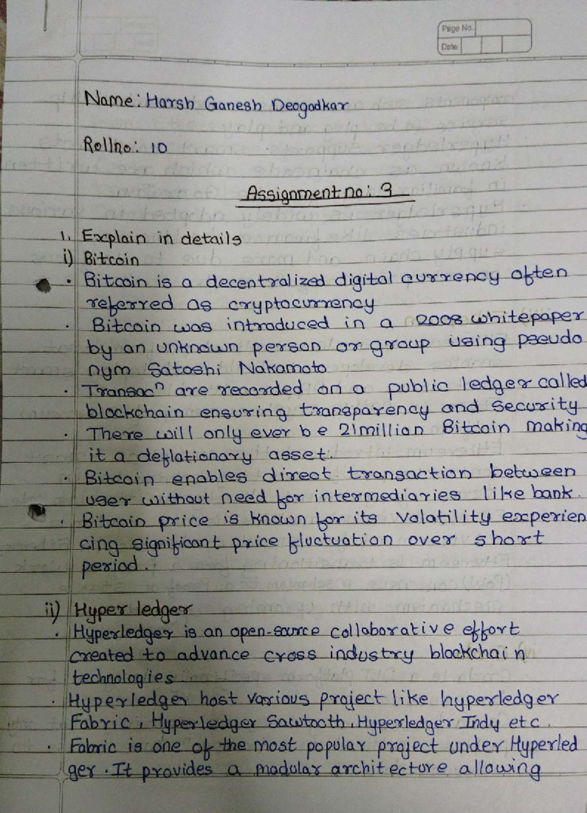 BT 3 - Assignment: Detailed Analysis of Bitcoin and Blockchain ...