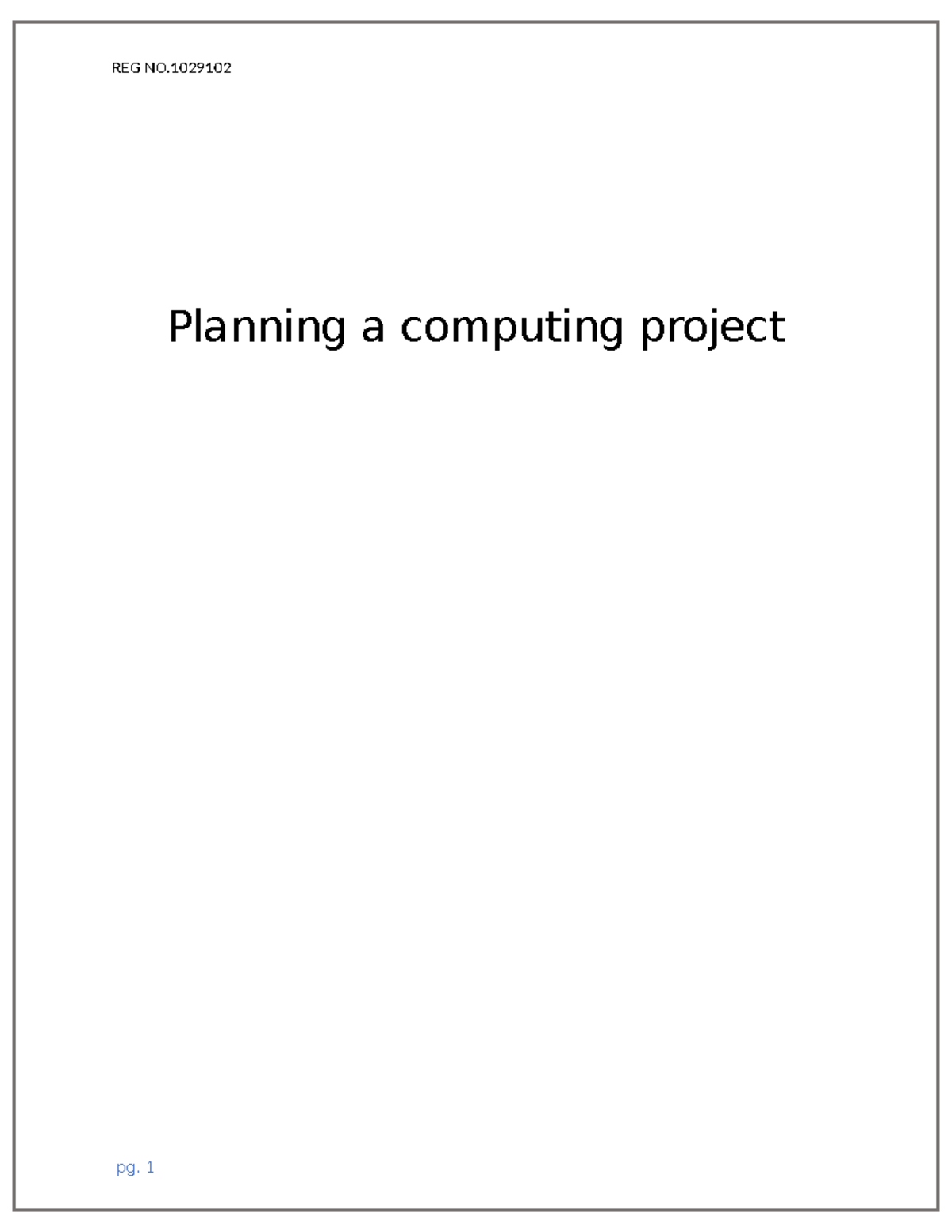 Big Data (PCP) - PCP Assignment - Planning a computing project Contents ...