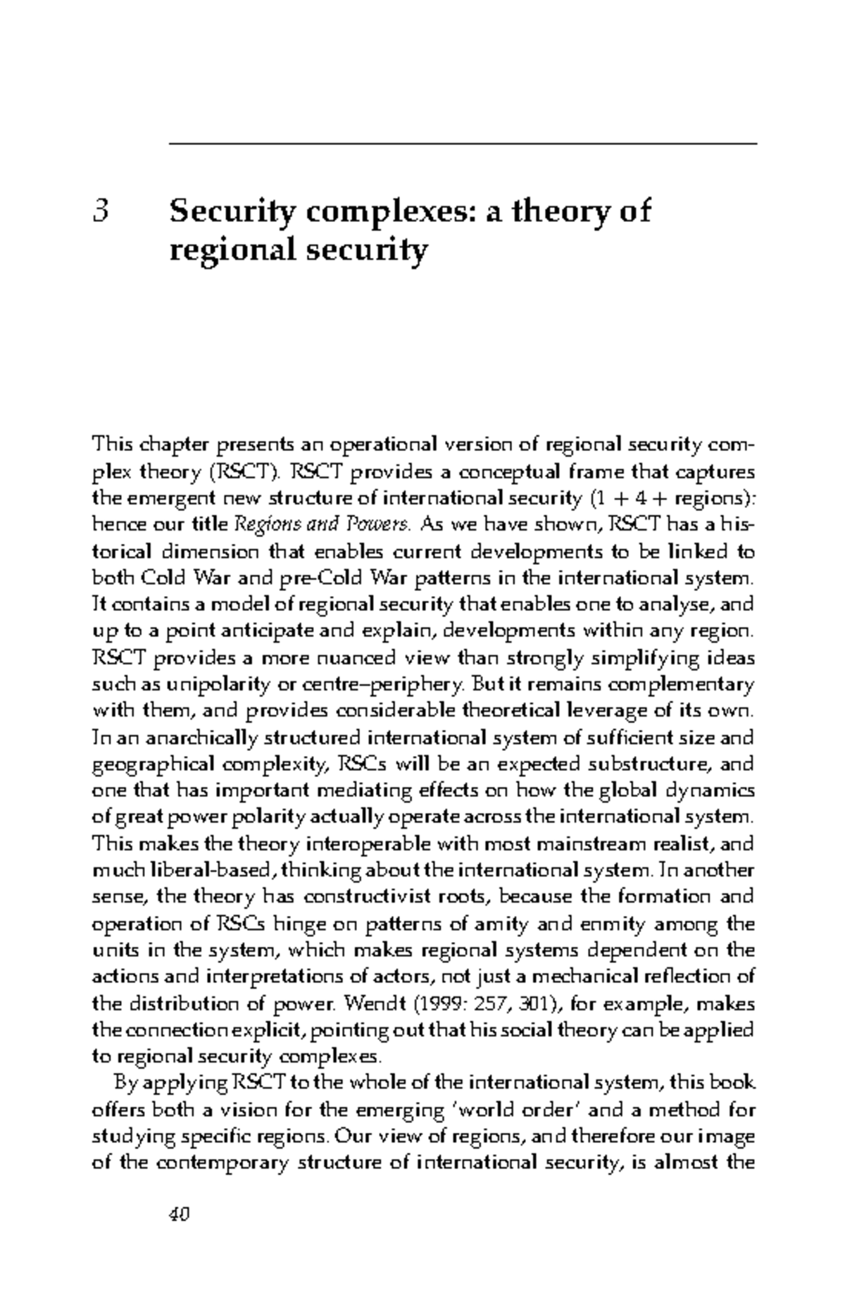 Regions and Powers: Understanding Regional Security Complex Theory ...